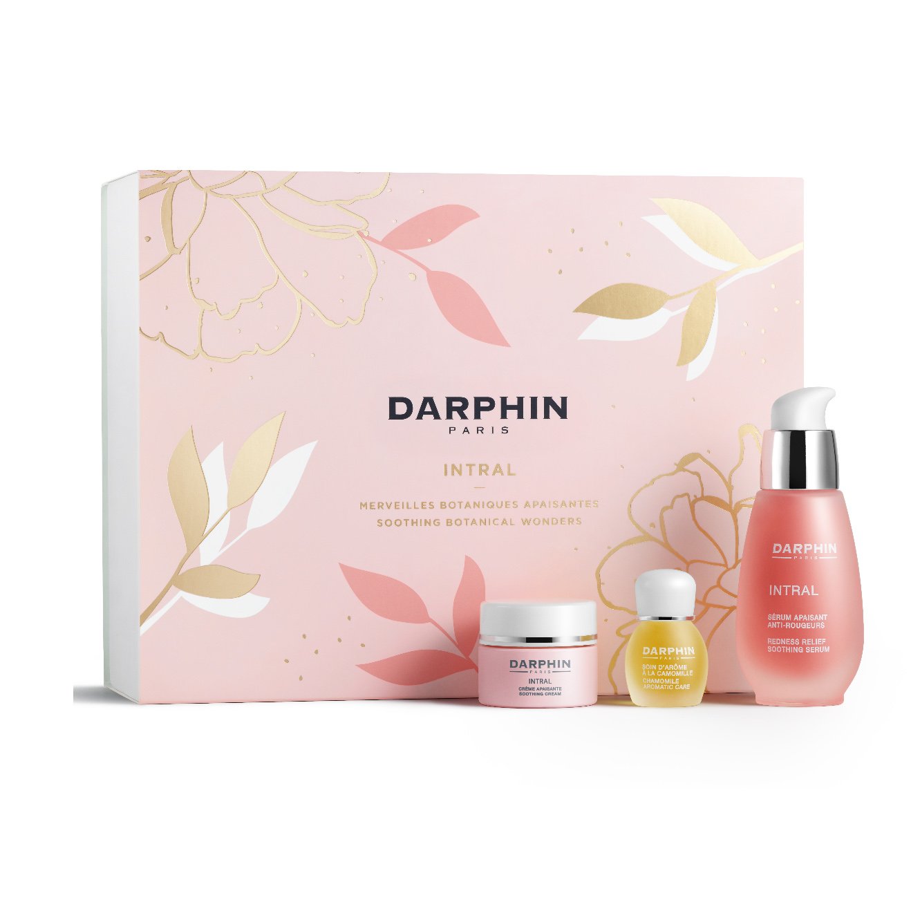 Darphin Intral Shoothing Set Botanical Wonders Anti-Rougeurs Serum 30ml & Soothing Cream 5ml & Darphin Chamomile Oil 4ml