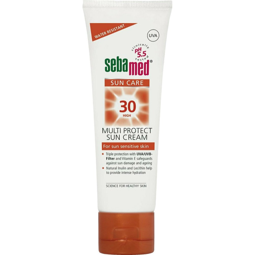 Sebamed Sebamed Sun Care Multi Protect Sun Cream for Sensitive Skin Spf30 Αντηλιακή Κρέμα Προσώπου - Σώματος Υψηλής Προστασίας, Κατάλληλη για Μικτές, Λιπαρές & Ευαίσθητες Επιδερμίδες 75ml