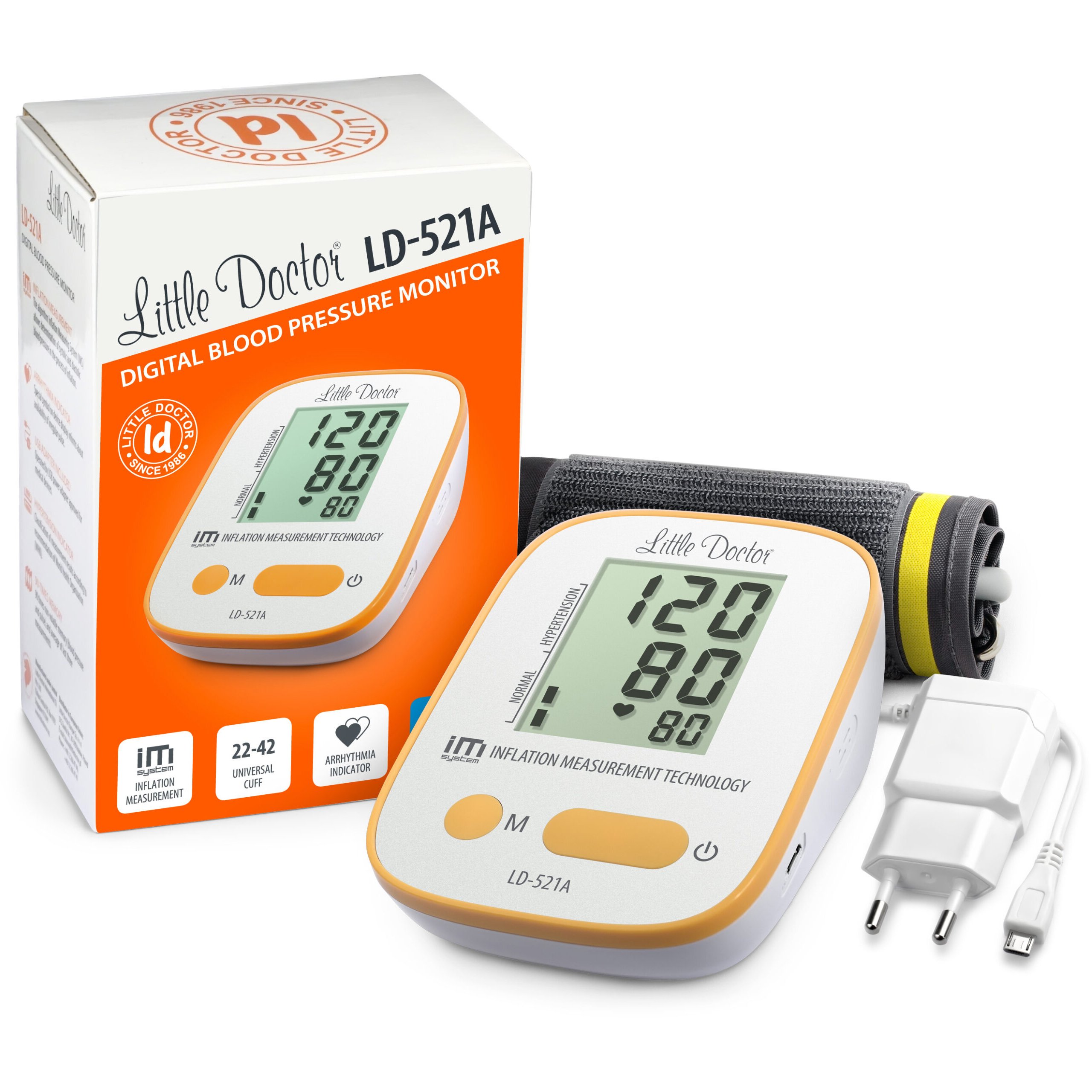 Little Doctor Digital Blood Pressure Monitor LD-521A Ηλεκτρονικό Πιεσόμετρο Βραχίονα 1 Τεμάχιο