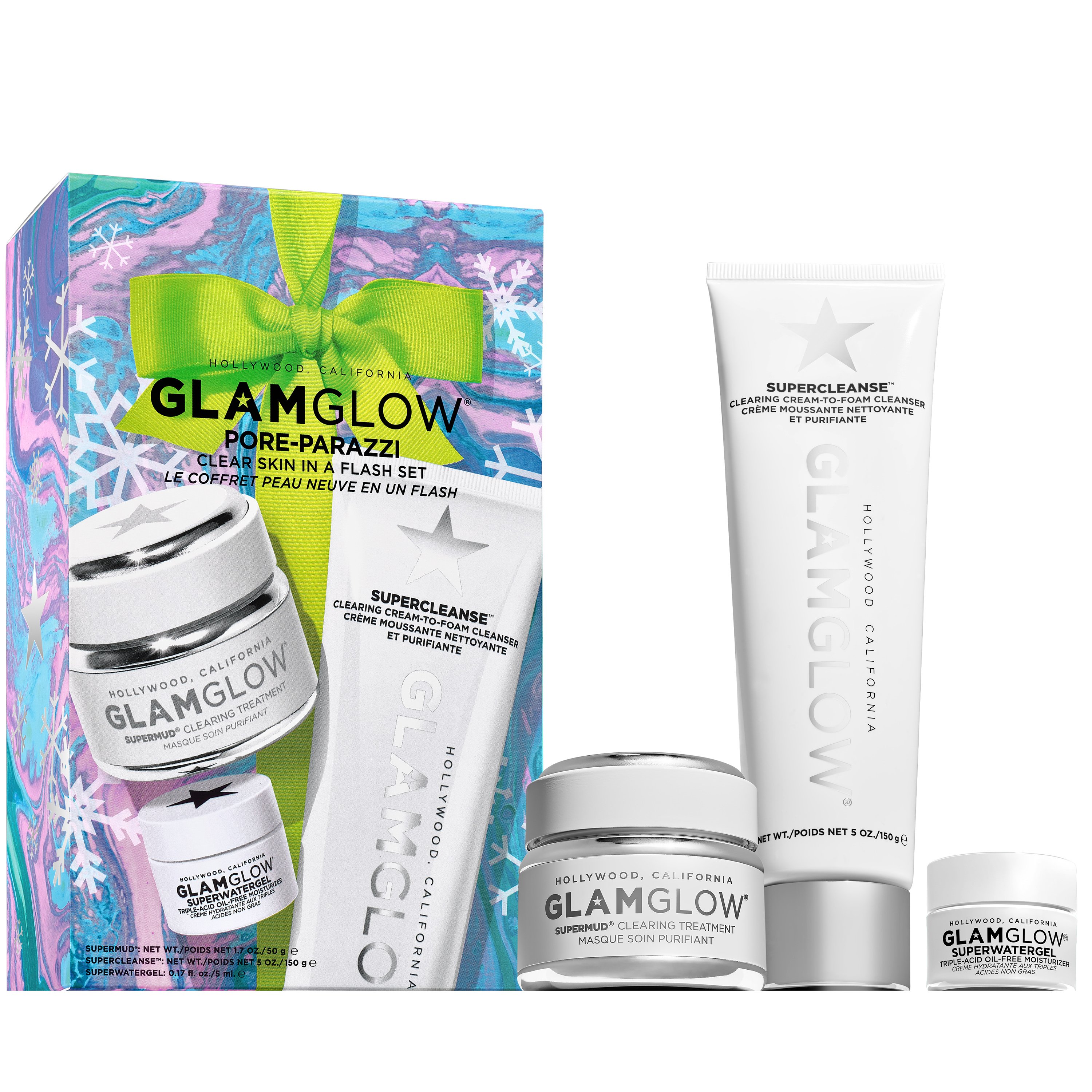 Glamglow Πακέτο Προσφοράς Supermud Cleansing Mask 50gr & Supercleanse Cream Cleanser 150ml & Superwater Moisturizer 5ml