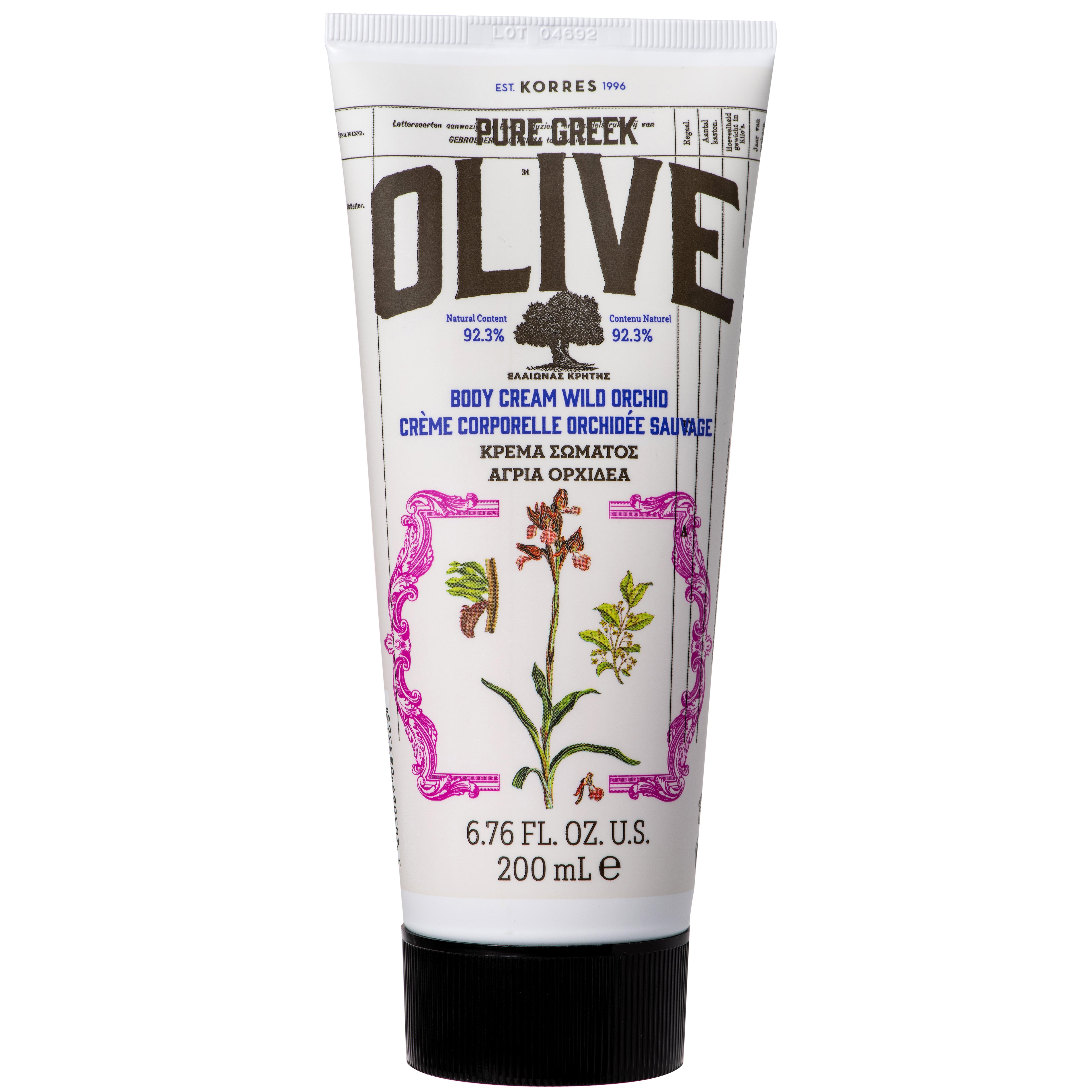 Korres Pure Greek Olive Body Cream Wild Orchid Κρέμα Σώματος με Άγρια Ορχιδέα 200ml