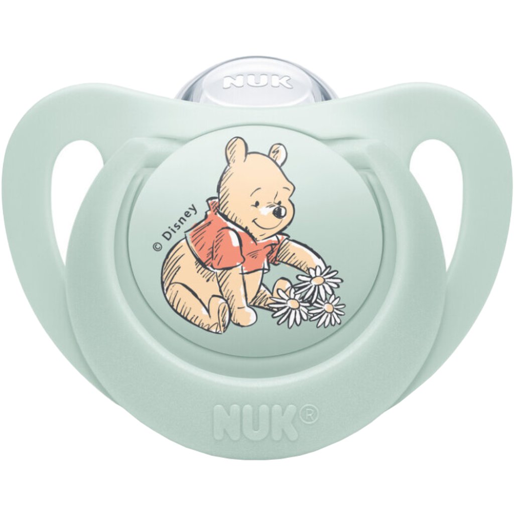 Nuk Nuk Star Disney Baby Winnie the Pooh Silicone Soother 6-18m Ορθοδοντική Πιπίλα Σιλικόνης με Θήκη 1 Τεμάχιο, Κωδ 10736939 - Φυστικί