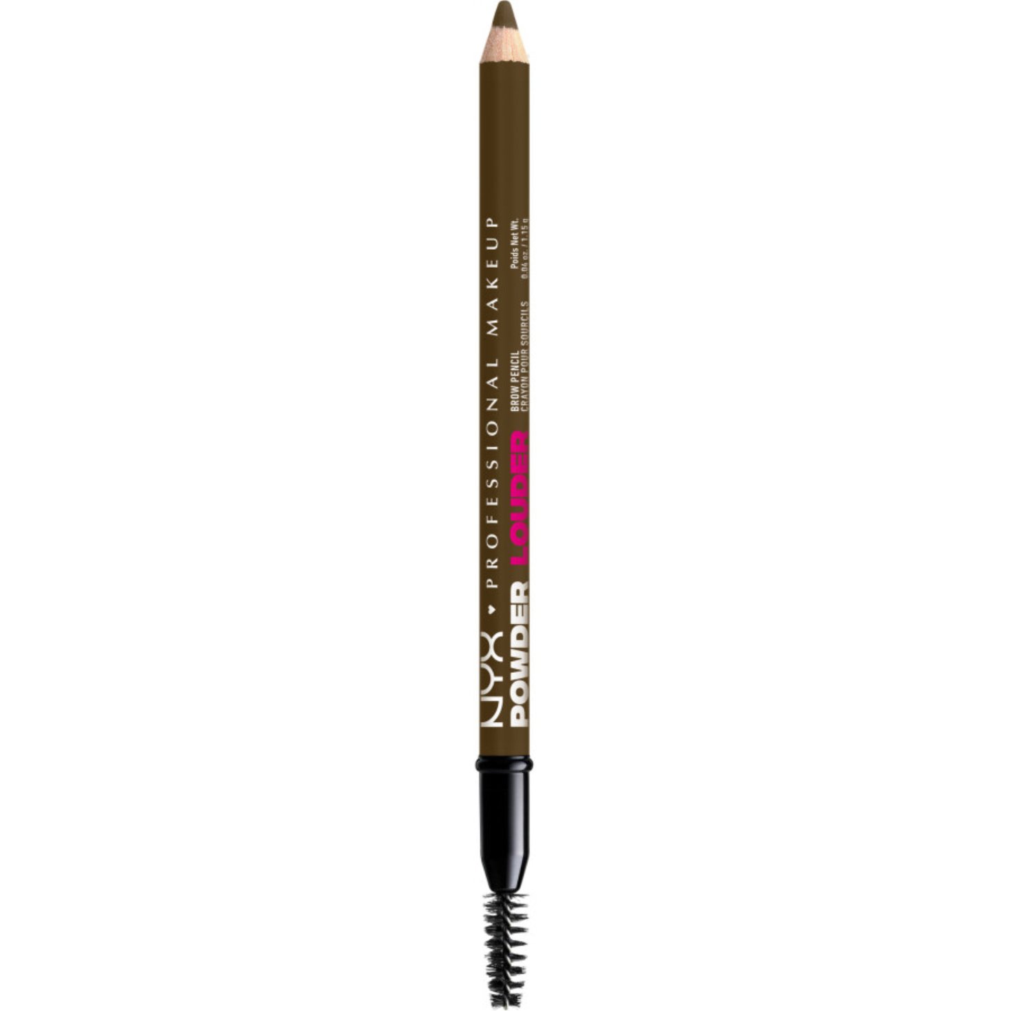 Nyx Professional Makeup Powder Louder Brow Pencil Μολύβι Φρυδιών που Διαμορφώνει & Γεμίζει τα Φρύδια με Διάρκεια Έως & 12 Ώρες 1.15g - 02 Taupe