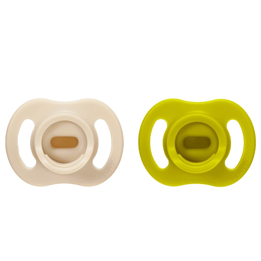 Tommee Tippee Ultrta Light Stay Put Orthodontic Silicone Soother 6-18m, Ορθοδοντικές Πιπίλες Σιλικόνης για Τέλεια Εφαρμογή & Απαλή Αίσθηση 2 Τεμάχια - Λαχανί / Εκρού