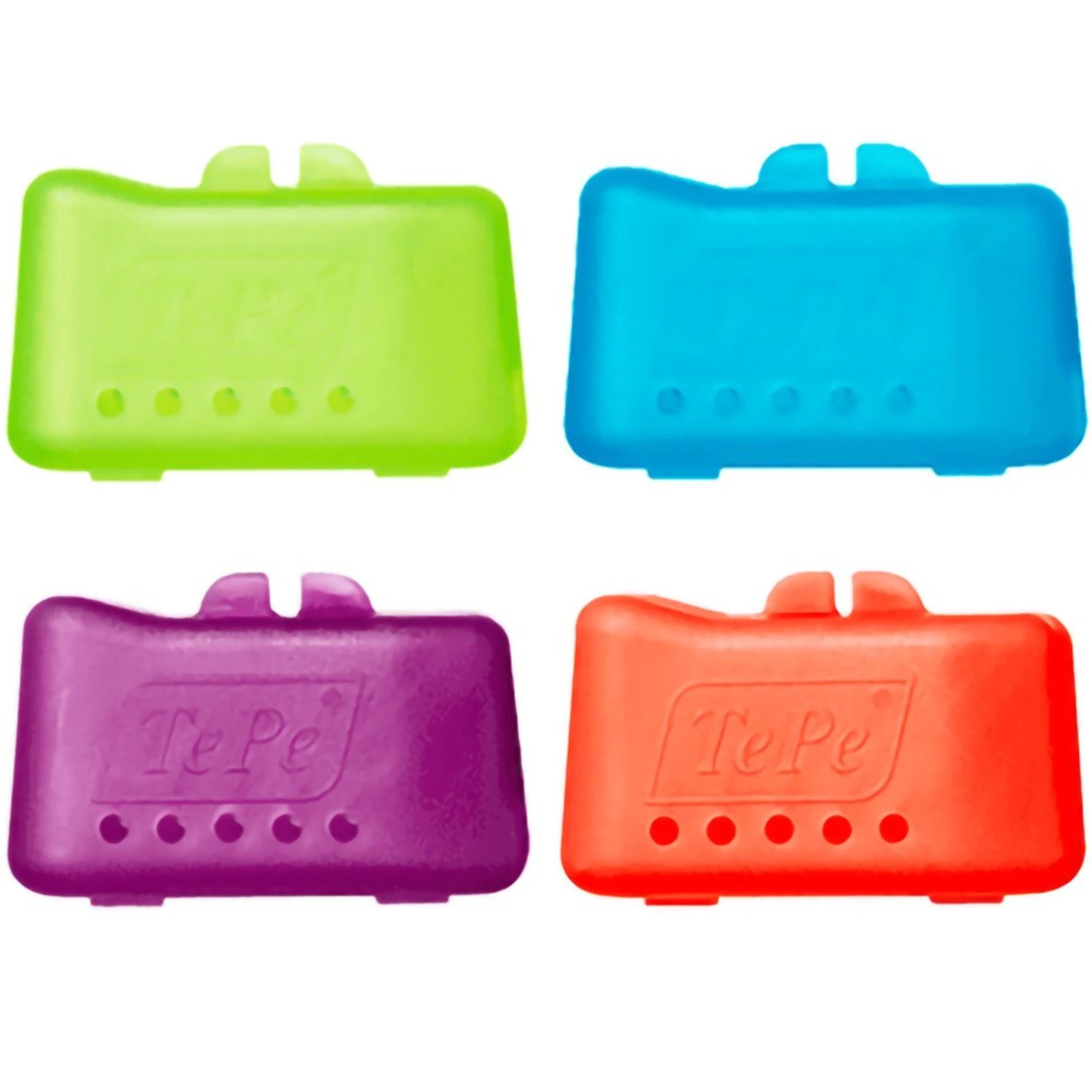 Tepe Brush Head Cup Καπάκι Οδοντόβουρτσας με Οπές Εξαερισμού, Ιδανικό για Καθημερινή Χρήση & Ταξίδια 4 Τεμάχια - Multicolor 1