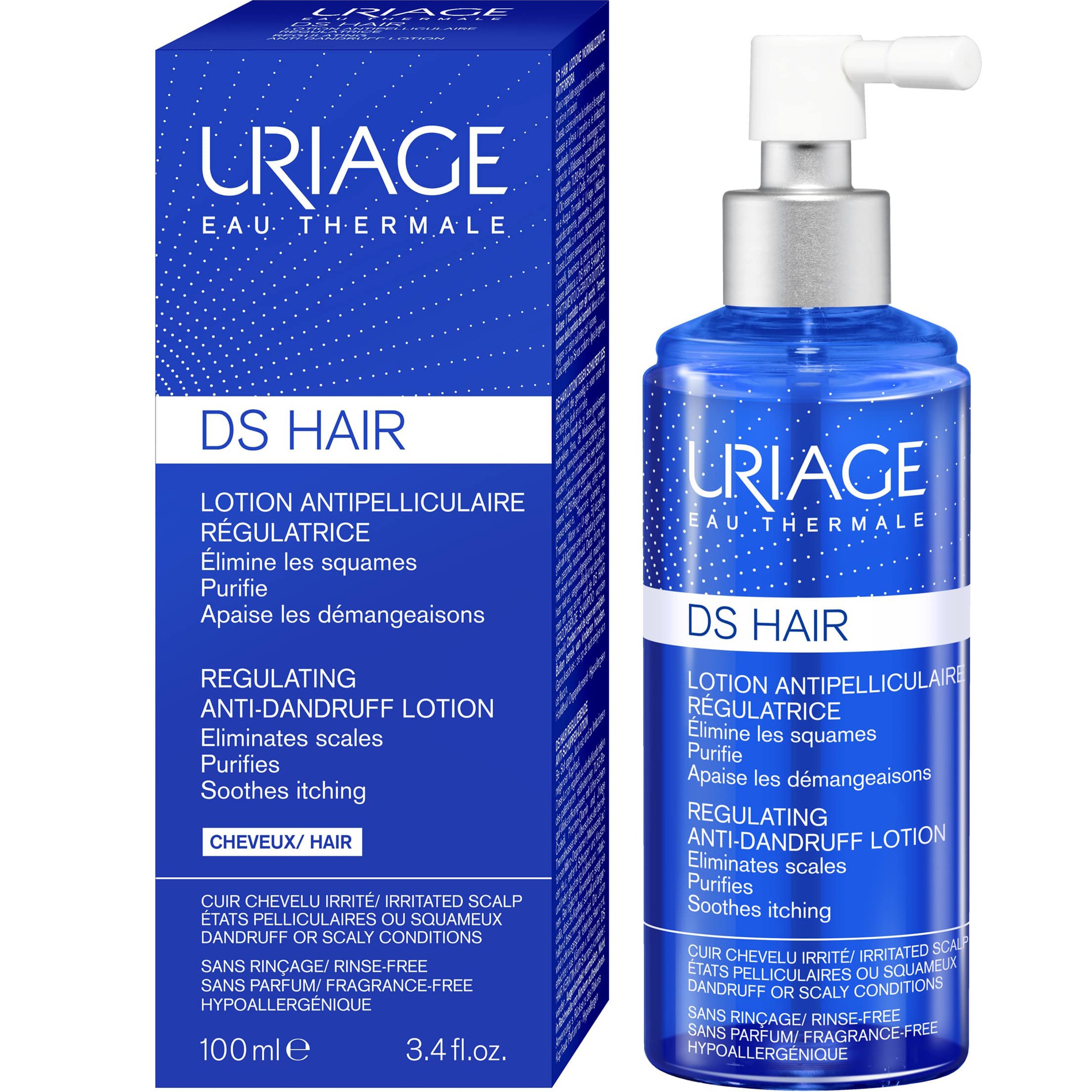 Uriage DS Hair Regulating Anti Dandruff Lotion Λοσιόν Μαλλιών για Δράση Κατά των Νιφάδων της Πιτυρίδας 100ml
