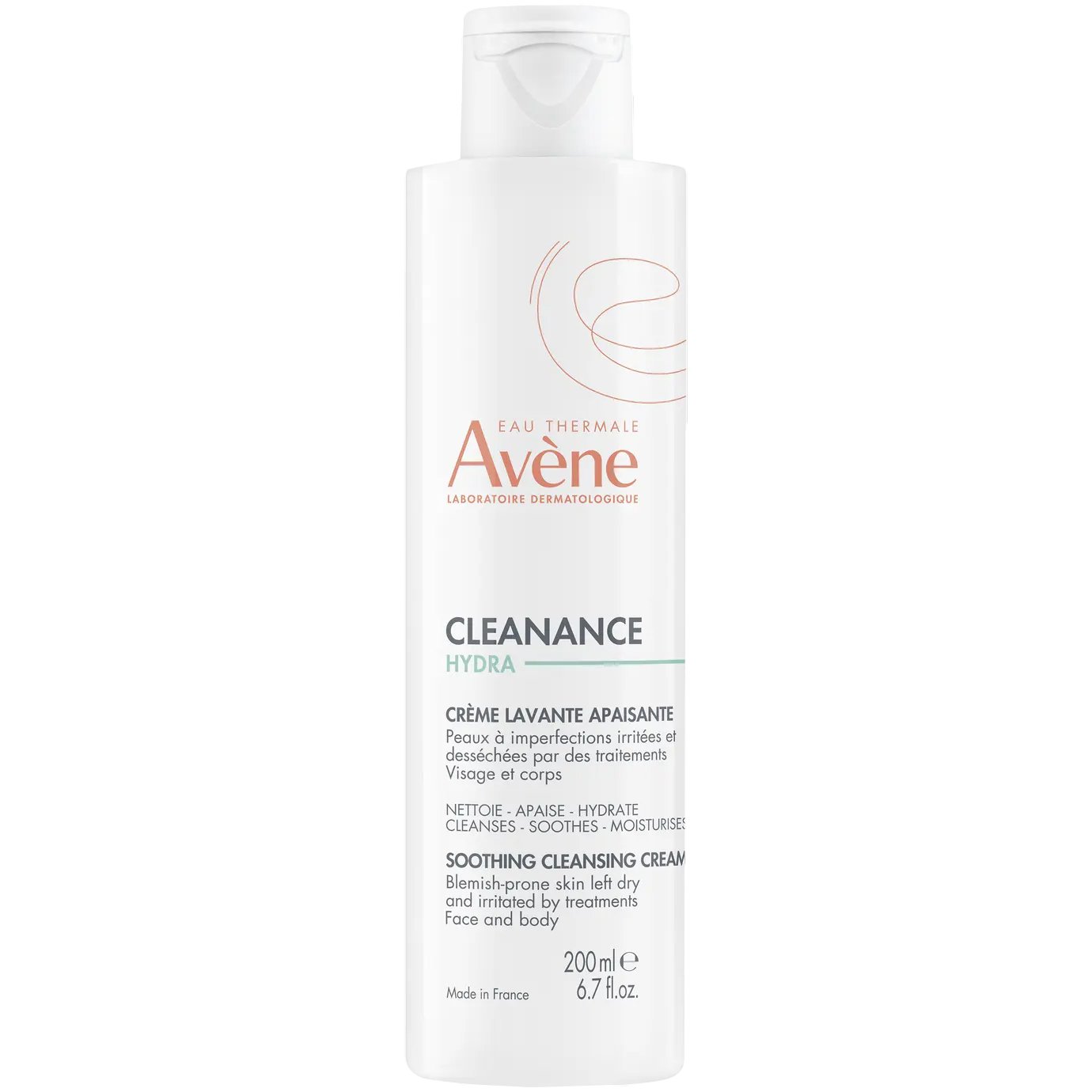 Avene Cleanance Hydra Creme Lavante Apaisante Καταπραϋντική Κρέμα Καθαρισμού Προσώπου Χωρίς Σαπούνι 200ml