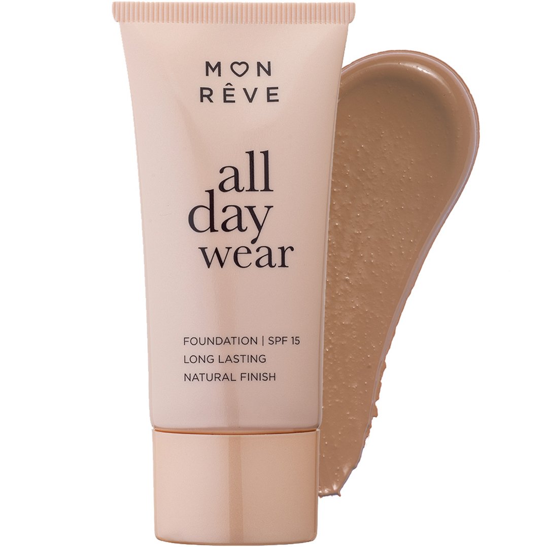 Mon Reve All Day Wear Matte Foundation Spf15 with Medium to High Coverage Foundation για Μέτρια προς Υψηλή Κάλυψη & Φυσικό Ματ Αποτέλεσμα 35ml - 107