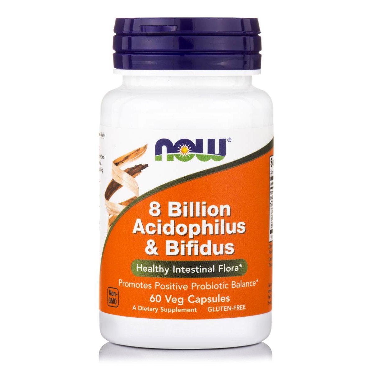 Now Now Foods 8 Billion Acidophilus & Bifidus Συμπλήρωμα Διατροφής Προβιοτικών Στελεχών για την Αντιμετώπιση Γαστροπεπτικών Διαταραχών & Ενίσχυση της Εντερικής Χλωρίδας 60caps