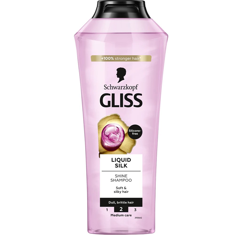 Schwarzkopf Schwarzkopf Gliss Liquid Silk Shine Shmapoo Σαμπουάν για Θαμπά & Ταλαιπωρημένα Μαλλιά που Επαναφέρει τη Λάμψη & Χαρίζει Ζωντάνια 400ml