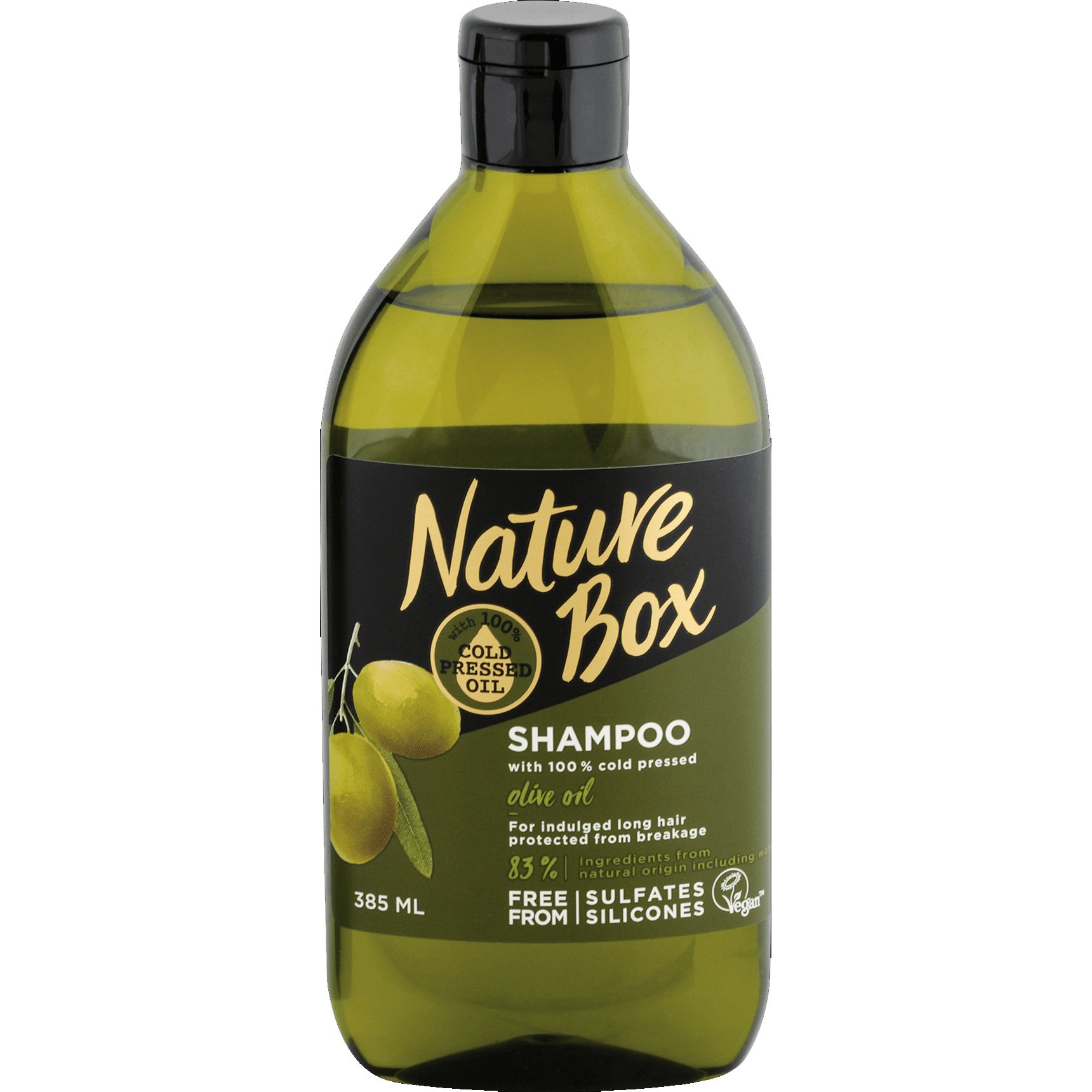 Nature Box Olive Oil Shampoo Σαμπουάν με Έλαιο Ελιάς για Προστασία της Τρίχας από το Σπάσιμο 385ml