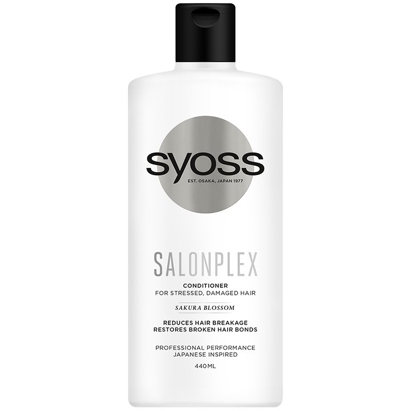Syoss Conditioner Salonplex Επαγγελματική Μαλακτική Κρέμα, Αναδομεί Εσωτερικά την Τρίχα στα Ταλαιπωρημένα από Βαφές Μαλλιά 440ml