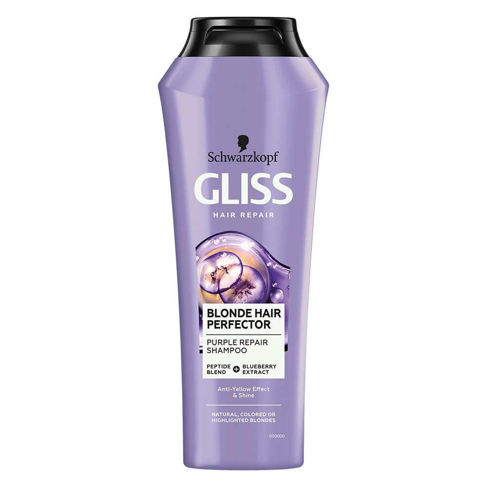 Schwarzkopf Gliss Blonde Hair Perfector Purple Repair Shampoo 250ml,Σαμπουάν για Ξανθά Μαλλιά Βαμμένα ή με Ανταύγειες 250ml