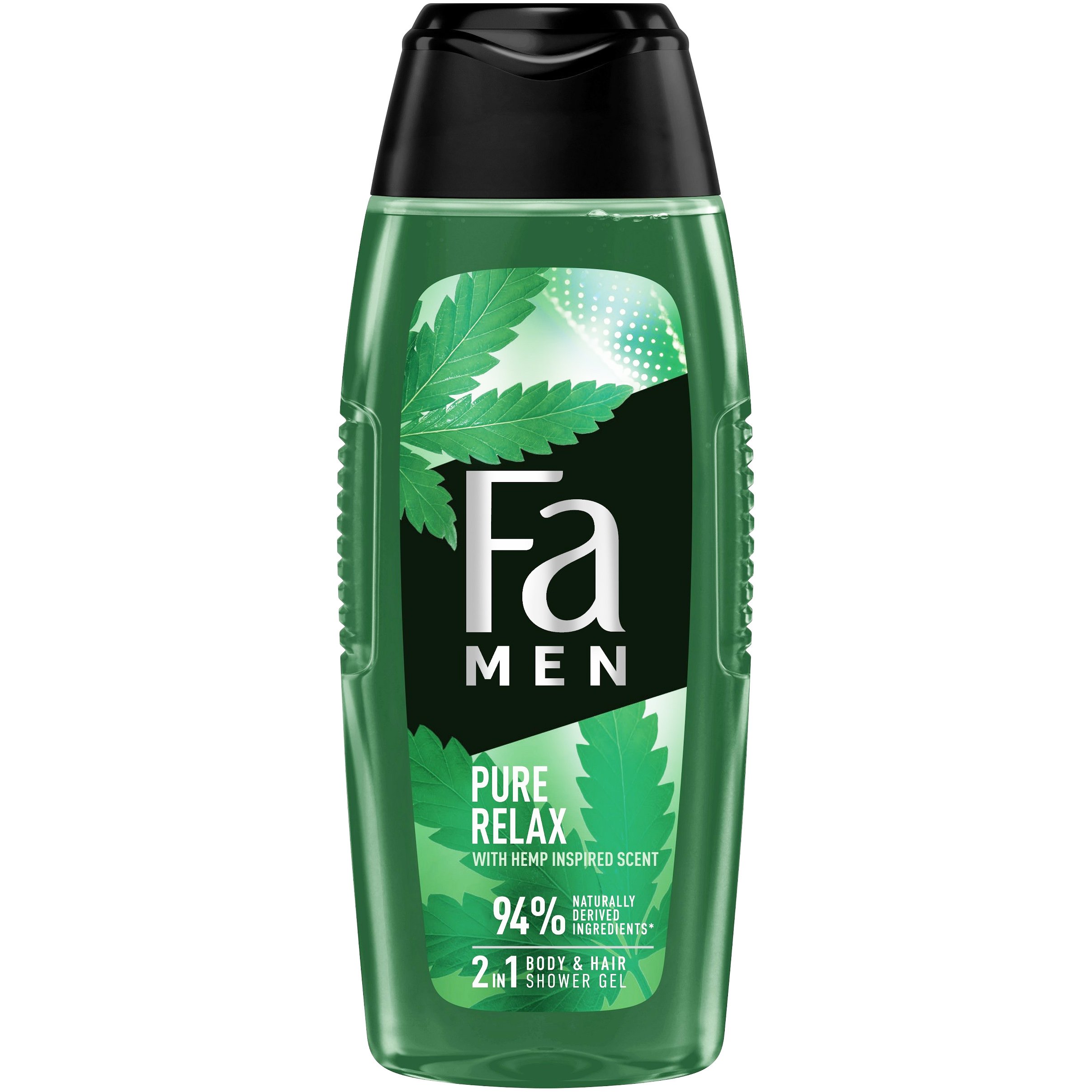 Fa Men Pure Relax with Hemp Scent 2 in 1 Shower Gel for Body & Hair Ανδρικό Αναζωογονητικό Αφρόλουτρο για Σώμα & Μαλλιά με Άρωμα Κάνναβης 400ml