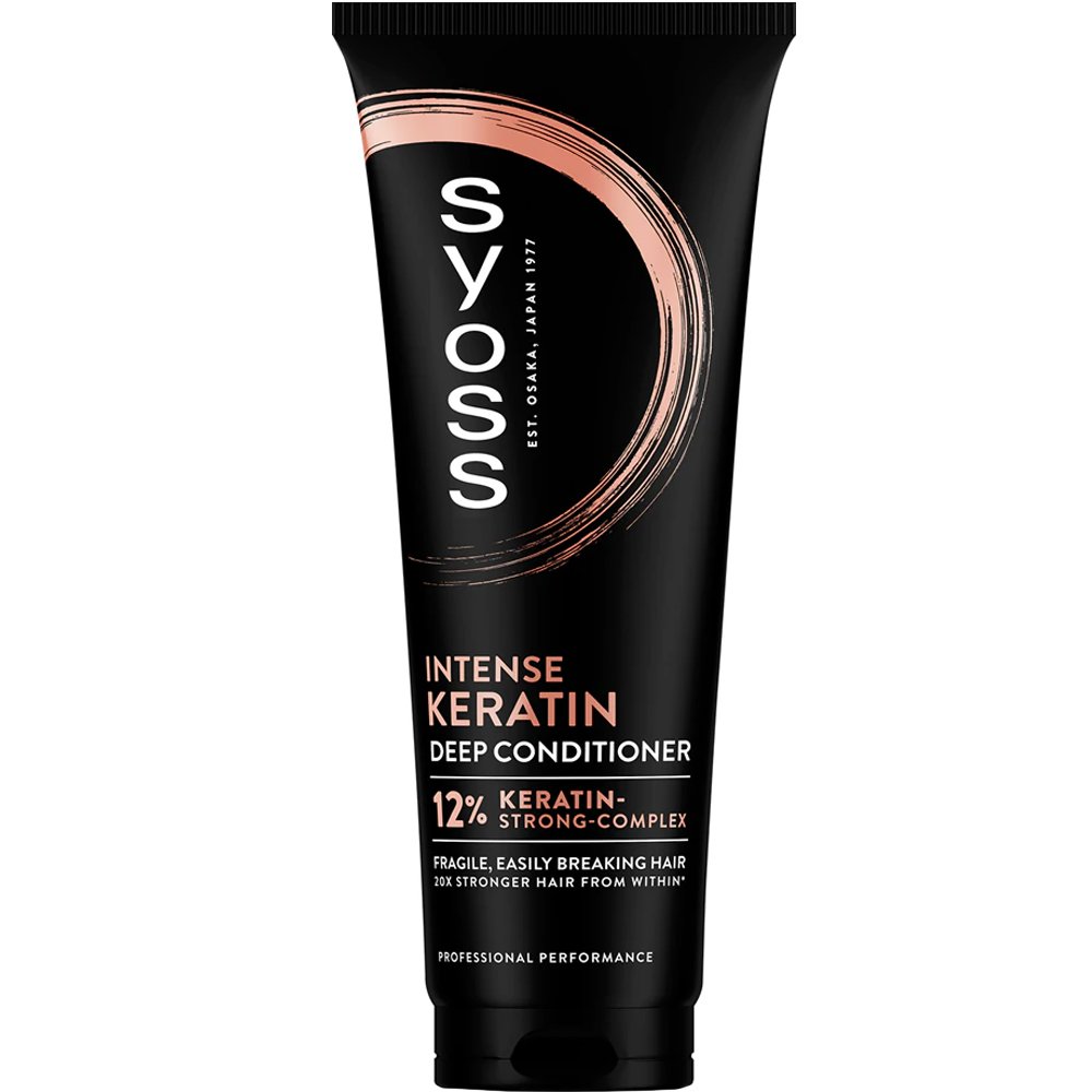Syoss Syoss Intense Keratin Fragile, Easily Breaking Hair Deep Conditioner Ενυδατική Μαλακτική Κρέμα με 12% Σύμπλεγμα Κερατίνης Εντατικής Περιποίησης για Δυνατά Μαλλιά από Μέσα προς τα Έξω 250ml