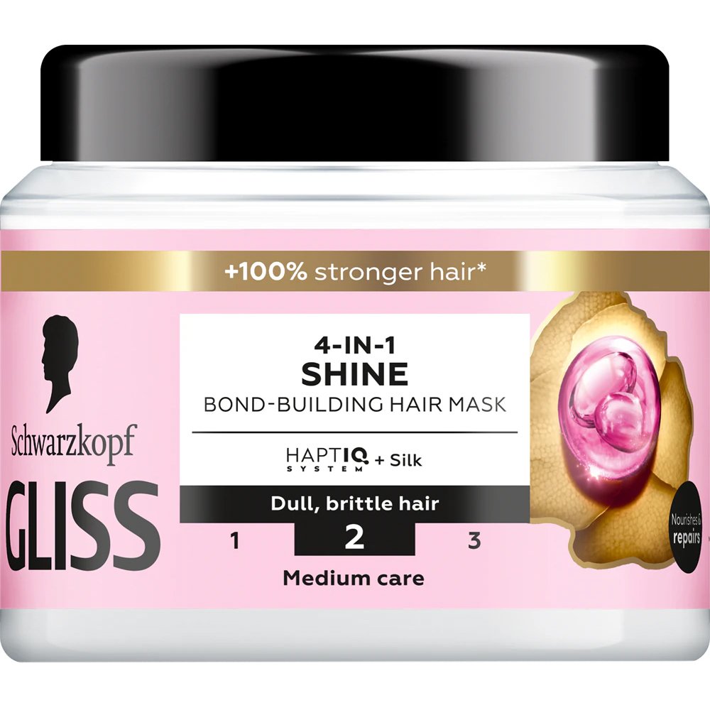 Schwarzkopf Schwarzkopf Gliss Liquid Silk 4 in 1 Shine Bond Building Hair Mask Ενυδατική Μάσκα για Θαμπά & Ταλαιπωρημένα Μαλλιά που Επαναφέρει τη Λάμψη & Χαρίζει Ζωντάνια 400ml