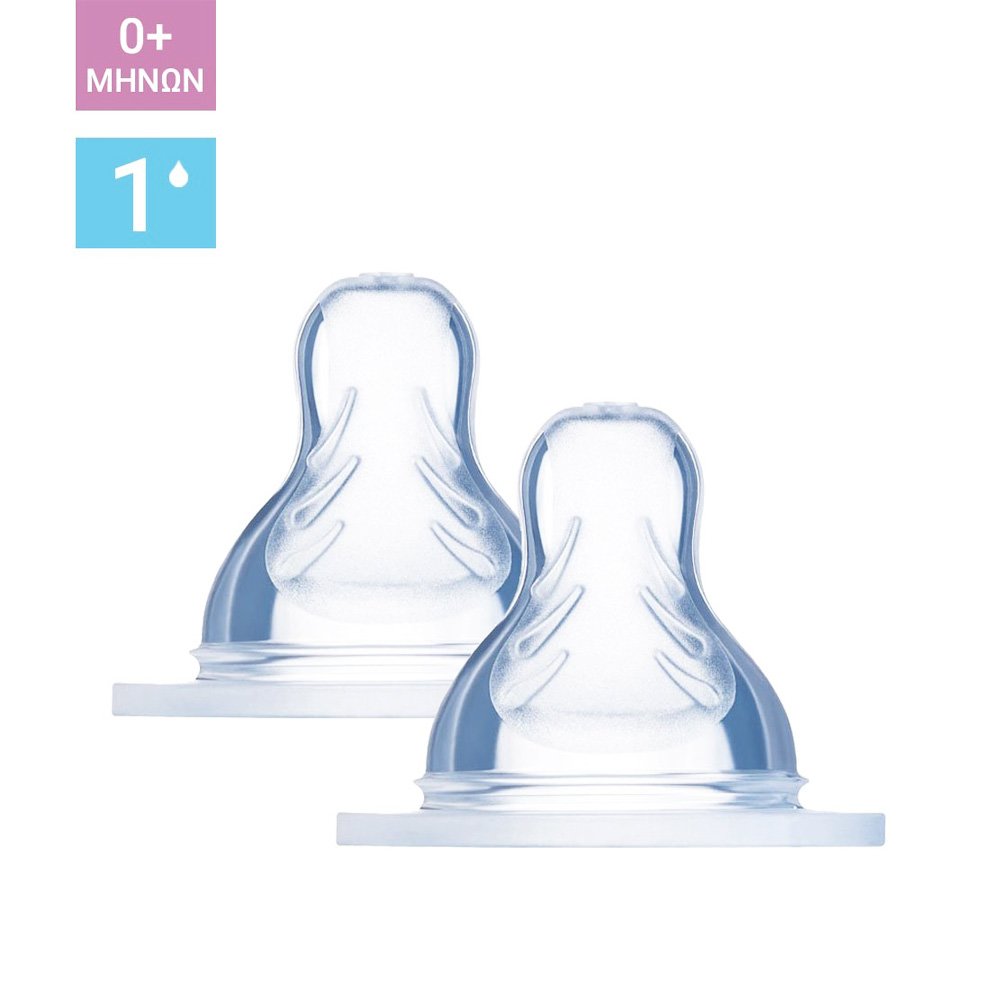 Mam Teat Skin Soft Θηλή Σιλικόνης για Μικρή Ροή Μέγεθος 1 Κωδ 400S από 0+ Μηνών 2 Τεμάχια
