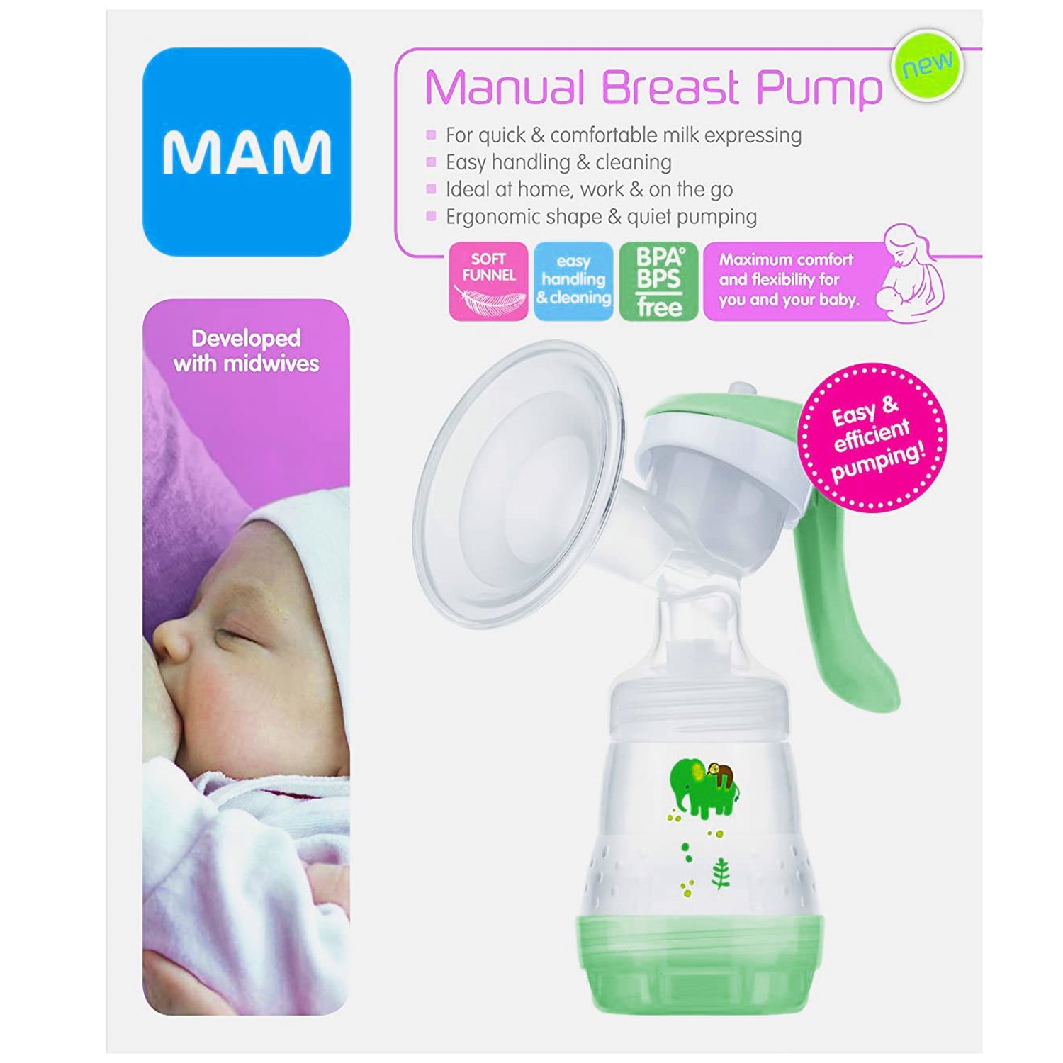 Mam Manual Breast Pump Κωδ 439 Χειροκίνητο Θήλαστρο Γάλακτος 1 Τεμάχιο