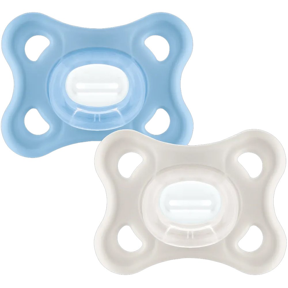 Mam Comfort Silicone Soother 3-12m, Ελαφριά Ορθοδοντική Πιπίλα Σιλικόνης για τη Σωστή Στοματική Ανάπτυξη 2 Τεμάχια Κωδ 127SB - Μπλε / Κρεμ