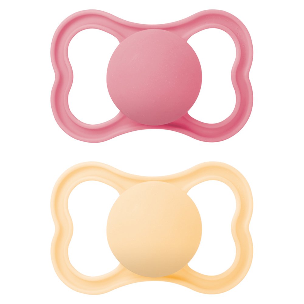 Mam Mam Supreme Silicone Soother 6-16m Κωδ 245SGc Ορθοδοντική Πιπίλα Σιλικόνης με Θήκη Μεταφοράς 2 Τεμάχια - Φούξια / Σομόν