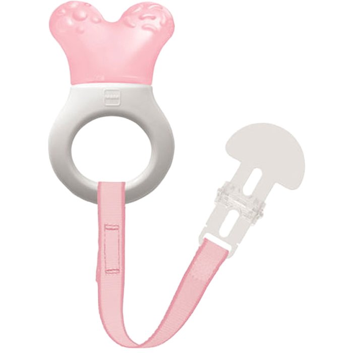 Mam Mam Mini Cooler & Clip Mini 2m+ Πολυκρίκος Οδοντοφυΐας & Κορδέλα Στήριξης 1 Τεμάχιο, Κωδ 555 - Ροζ