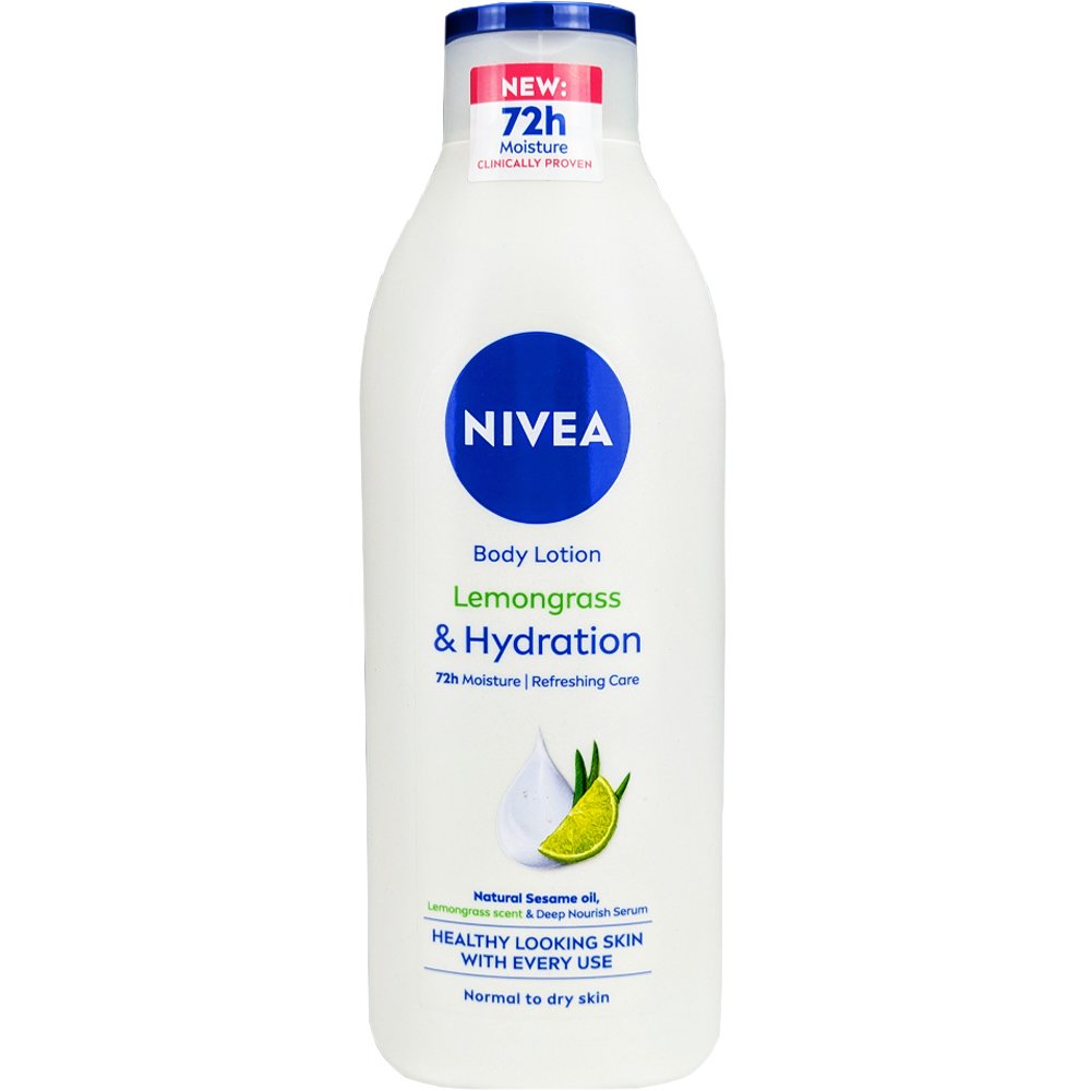 Nivea Body Lotion Lemongrass 72h Moisture Ενυδατική Λοσιόν Σώματος για 72ωρη Ενυδάτωση 400ml