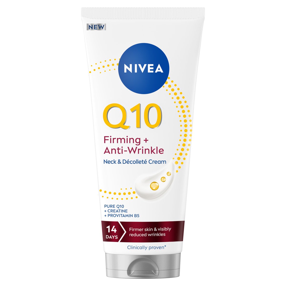 Nivea Q10 Firming & Anti-Wrinkle Neck & Decollete Cream Αντιρυτιδική Κρέμα για Πρόσωπο & Ντεκολτέ που Προσφέρει Ενυδάτωση για 72 Ώρες 200ml