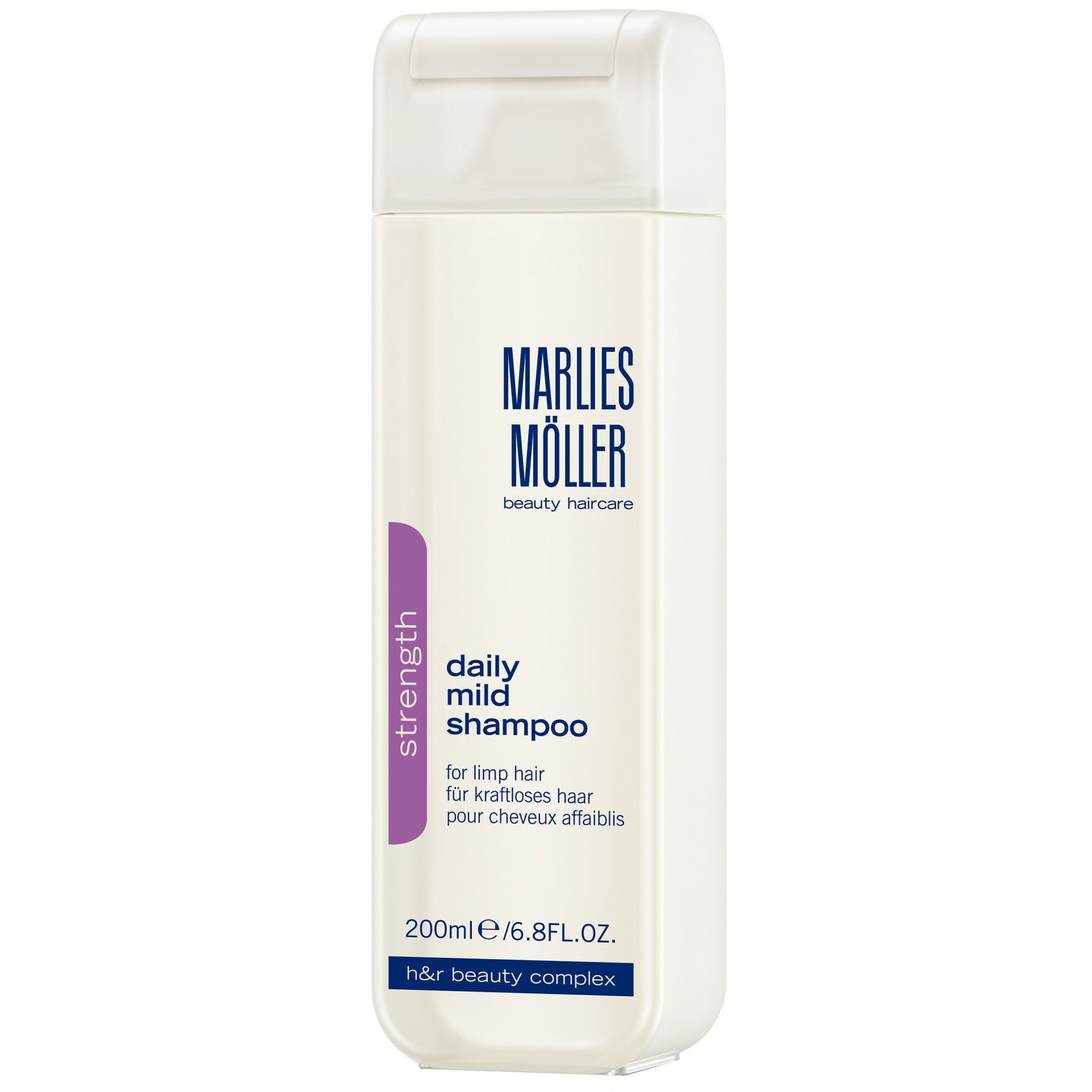 Marlies Moller Strength Daily Mild Shampoo Απαλό Δυναμωτικό Σαμπουάν Καθημερινής Χρήσης που Καθαρίζει Εντατικά τα Μαλλιά 200ml