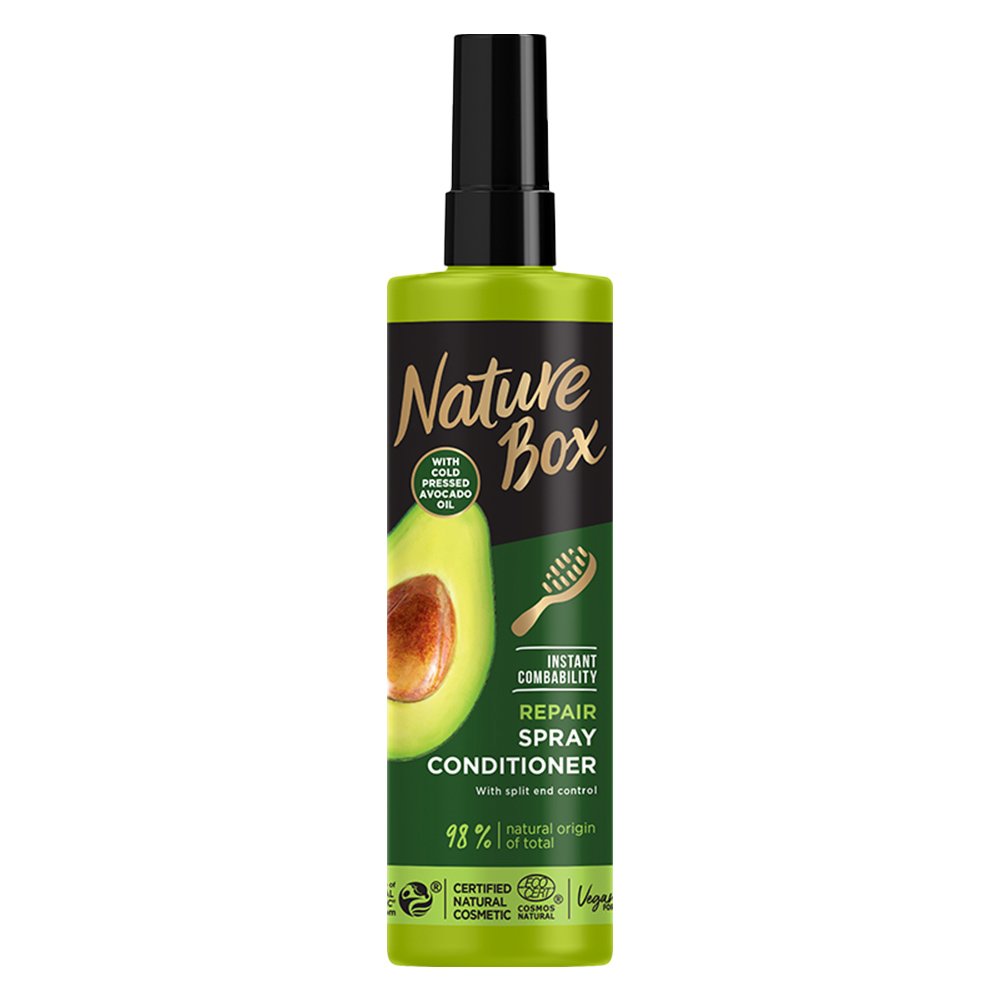 Nature Box Repair Spray Conditioner Μαλακτική Κρέμα Μαλλιών για Άμεση Επανόρθωση & Όμορφα Μαλλιά με Έλαιο Αβοκάντο 200ml