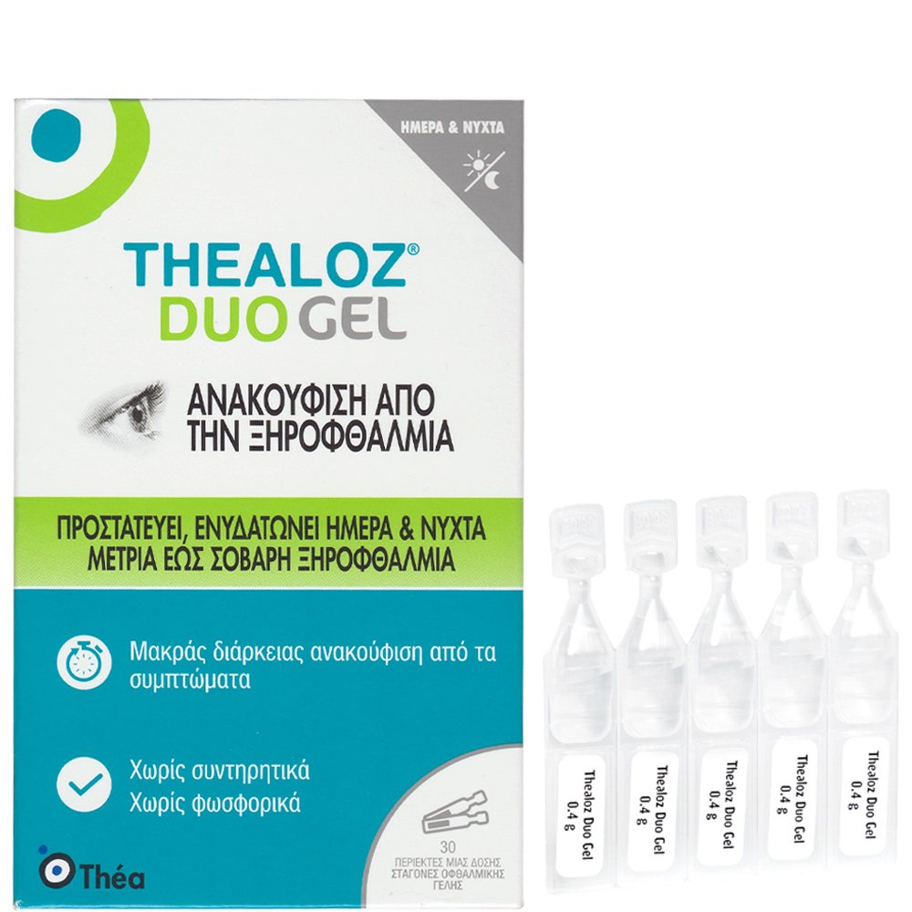 Laboratoires Théa Thealoz Duo Eye Gel Οφθαλμικές Σταγόνες σε Μορφή Γέλης 30 Doses