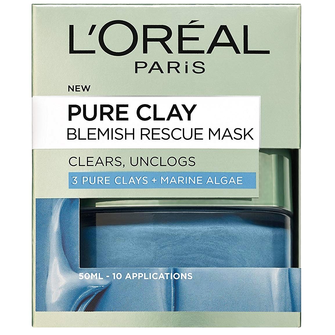 L’oreal Paris Pure Clay Blemish Rescue Mask Μάσκα Αργίλου για Εντατικό Καθαρισμό & Μείωση των Ατελειών 50ml