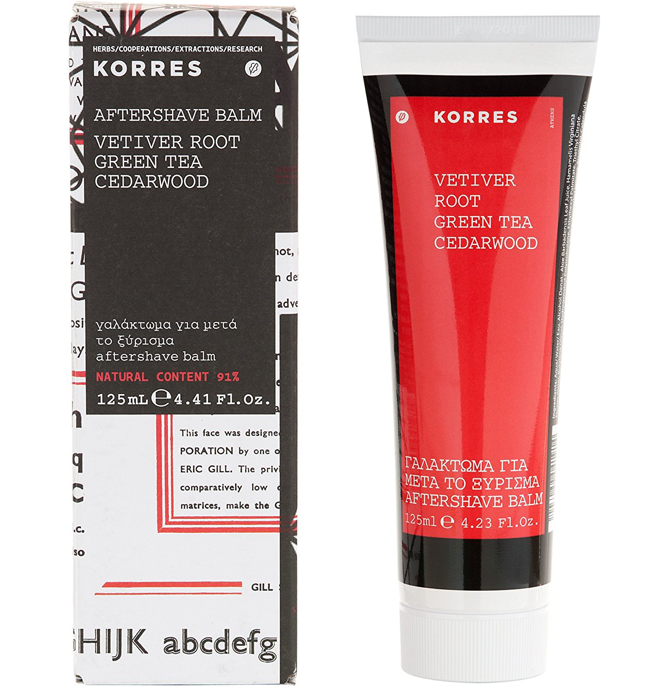 Korres After Shave Γαλάκτωμα για μετά το Ξύρισμα Vetiver Root Green Tea Cedarwood 125ml