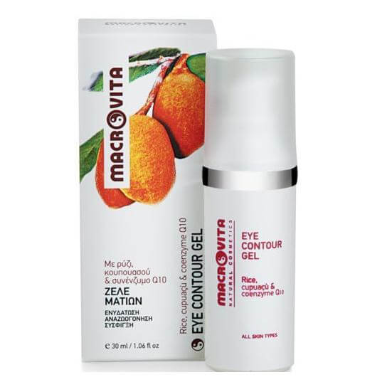 Macrovita Eye Contour Gel Ζελέ Ματιών Με Ρύζι Αμύγδαλο & Συνένζυμο Q10 30ml