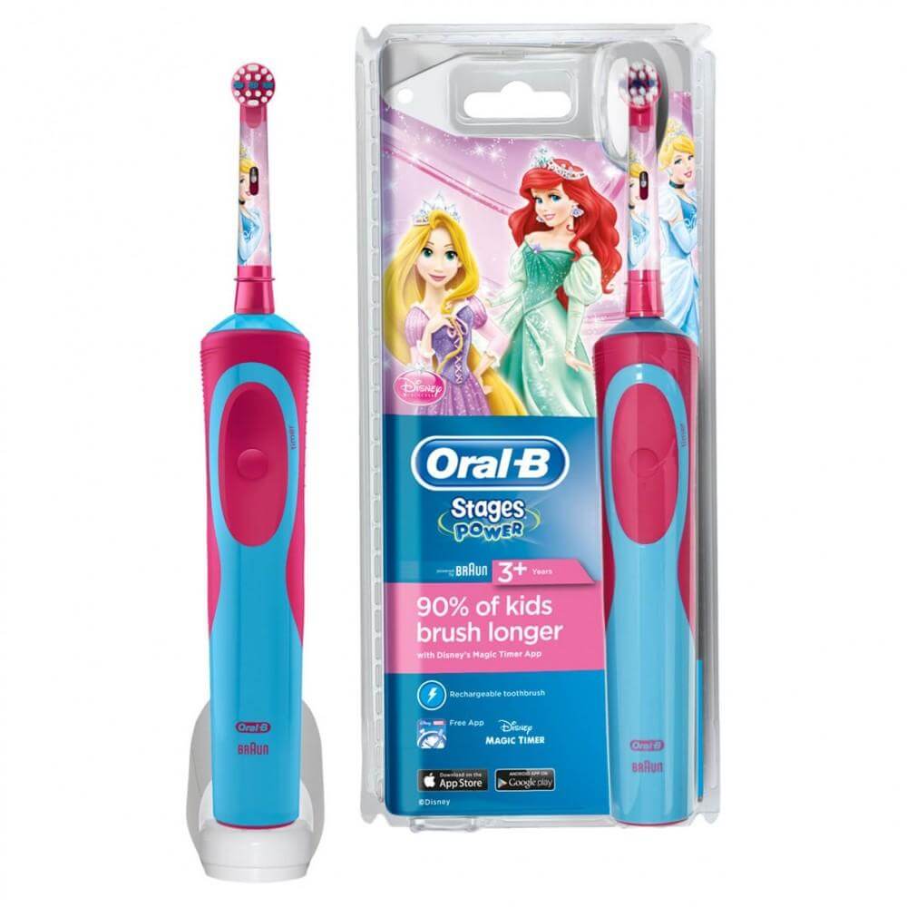 Oral-B Vitality Stages Princess 3+ years Παιδική Ηλεκτρική Οδοντόβουρτσα Πριγκίπισσα 1 τεμάχιο