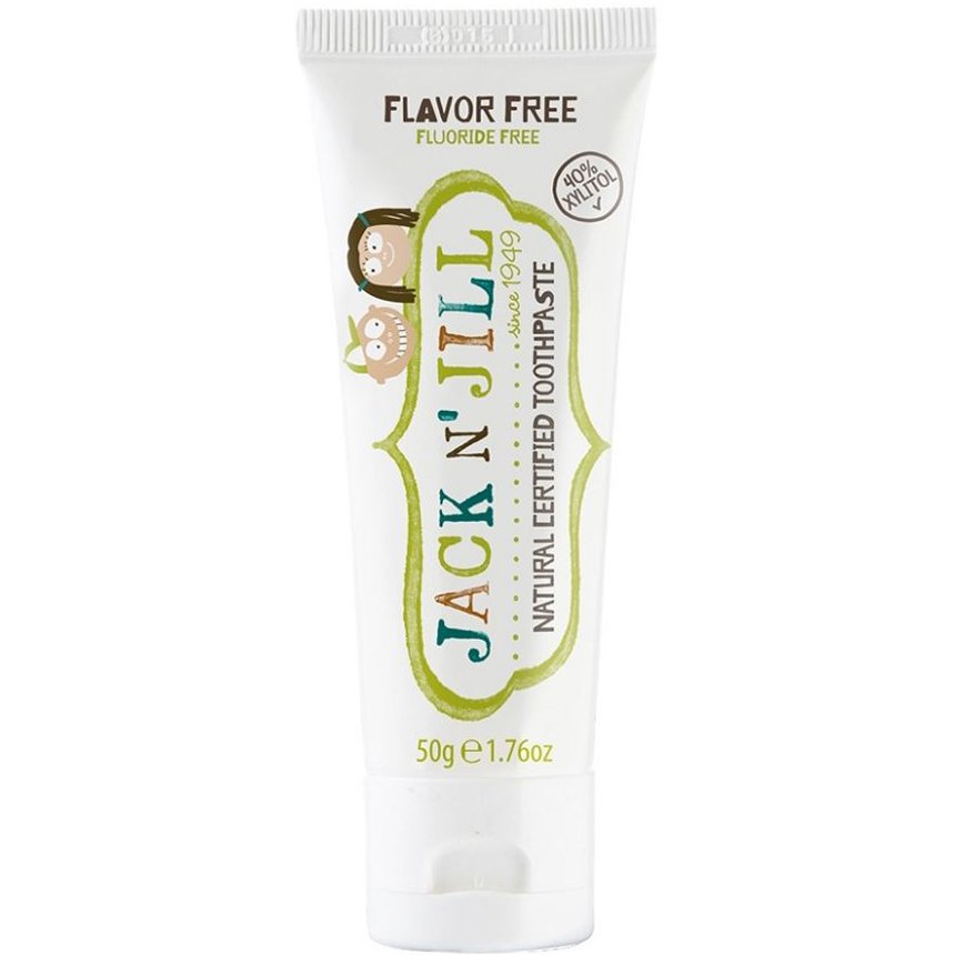 Jack n' Jill Natural Certified 6m+ Toothpaste Φυσική, Πιστοποιημένη Οδοντόκρεμα Χωρίς Γεύση για την Πρώτη Οδοντοφυΐα για Βρέφη από 6 Μηνών 50g - Flavor Free