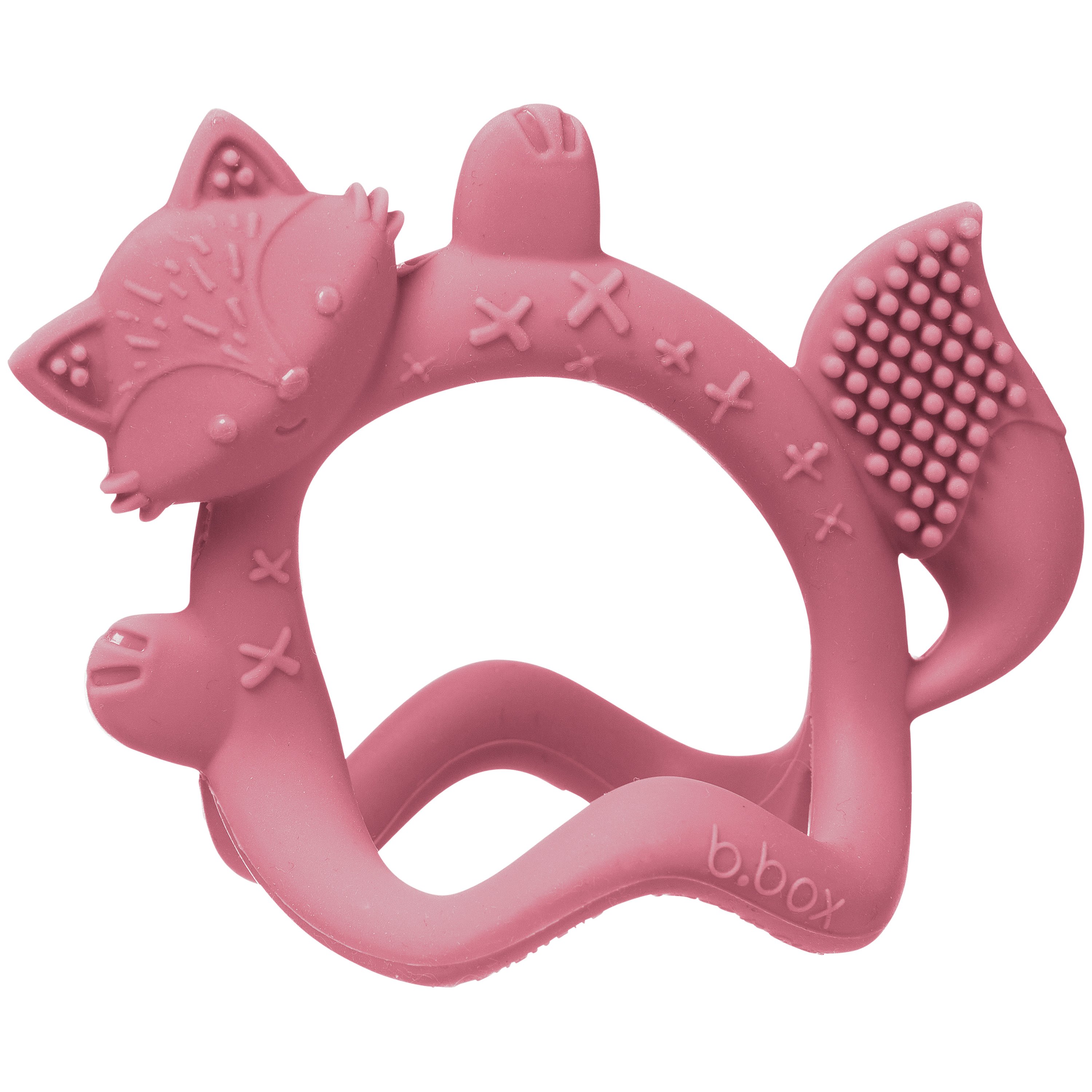 b.box b.box Wrist Teether 3m+ Μασητικό Οδοντοφυΐας από Σιλικόνη που Απαλύνει τον Πόνο στα Ούλα & Βοηθά στην Ανάπτυξη των Κινητικών Δεξιοτήτων του Βρέφους 1 Τεμάχιο - Blush