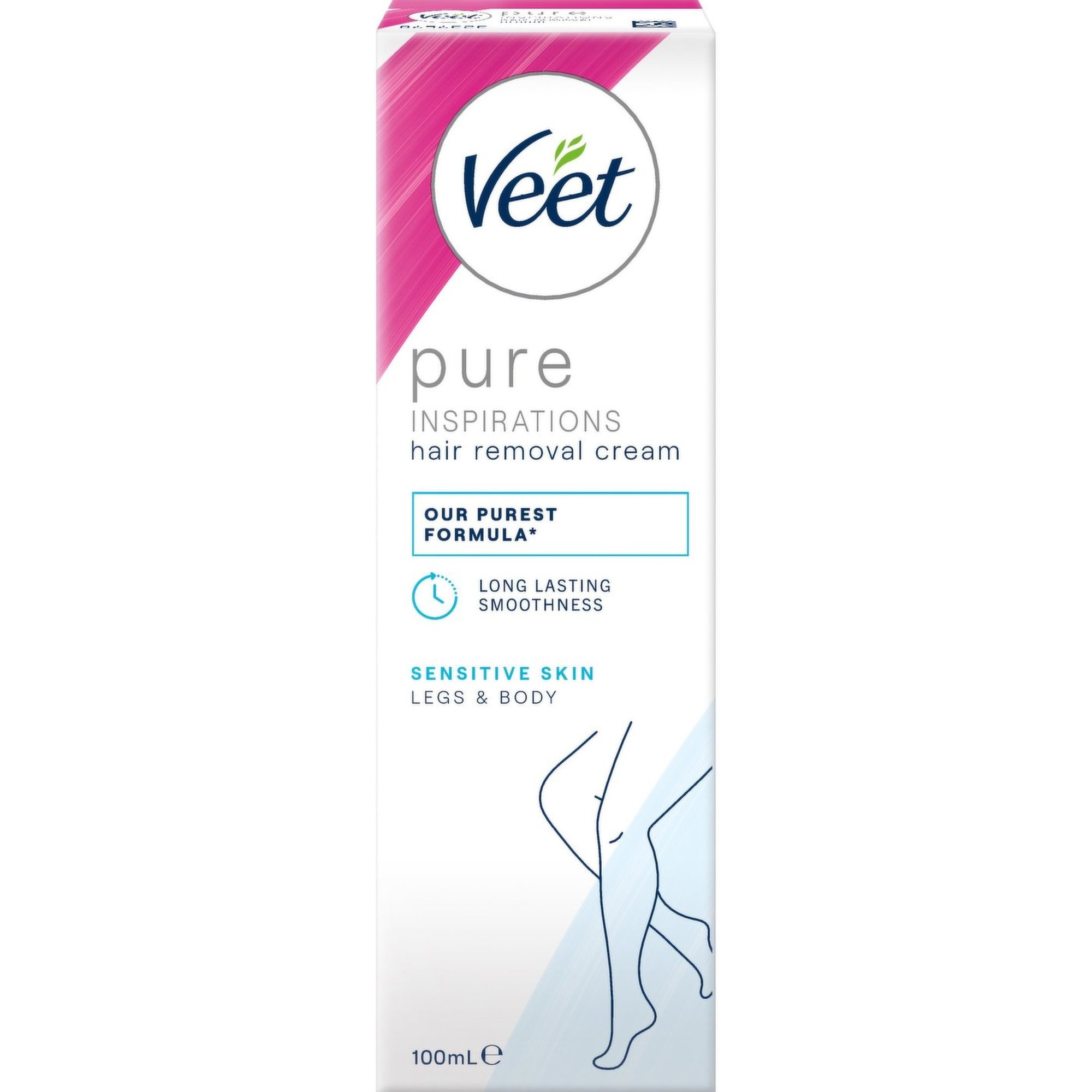 Veet Veet Inspirations Hair Removal Cream for Sensitive Legs & Body Αποτριχωτική Κρέμα με Απαλότητα που Διαρκεί & Ευχάριστο Άρωμα για Ευαίσθητες Επιδερμίδες 100ml