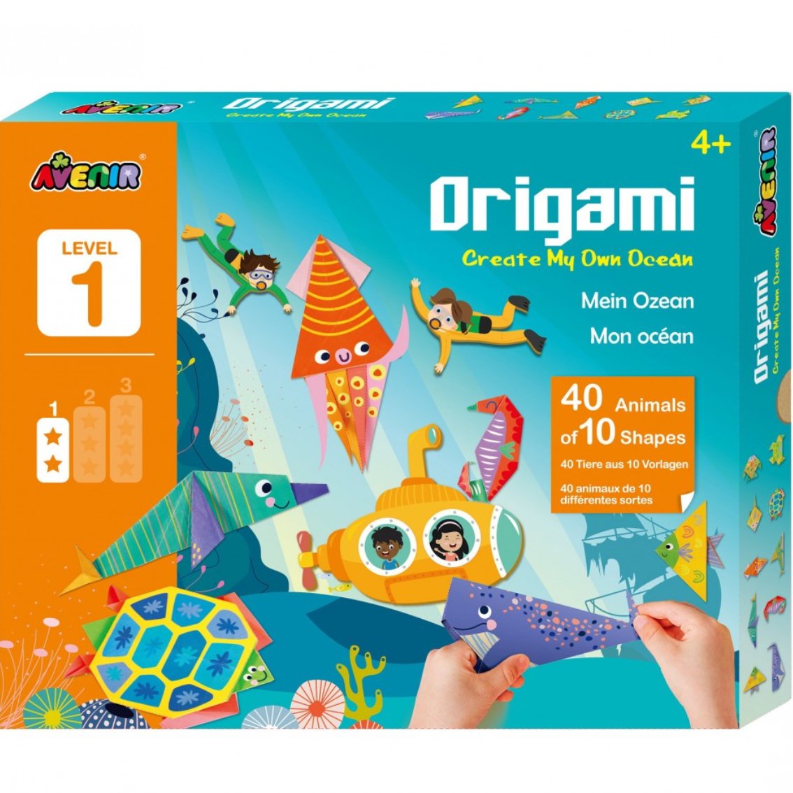 Avenir Avenir Origami Create My Own Ocean 4+ Years Παιδικό Σετ Χειροτεχνιών με Οριγκάμι Θαλάσσιων Πλασμάτων 1 Τεμάχιο, Κωδ 60850 - Level 1