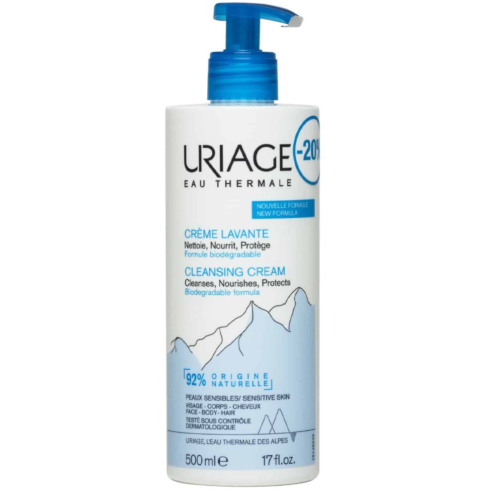 Uriage Promo Cleansing Cream Κρέμα Καθαρισμού & Θρέψης για Πρόσωπο, Σώμα & Μαλλιά, με Αντλία 500ml