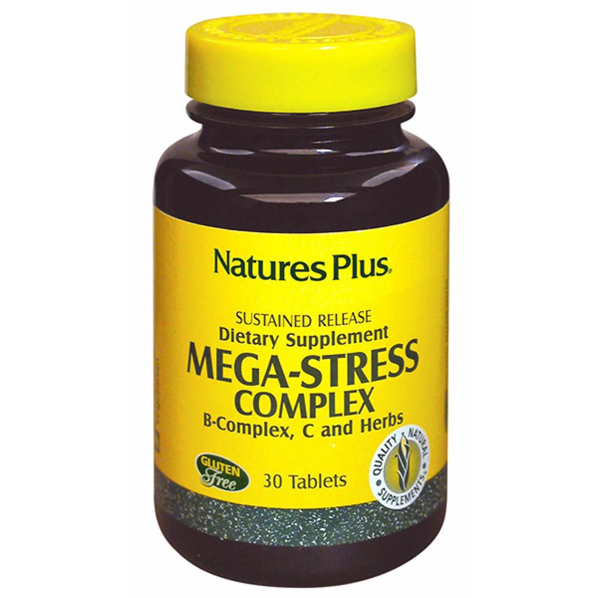 Natures Plus Mega Stress Complex Ισχυρή Φόρμουλα Κατά του Άγχους 30tabs