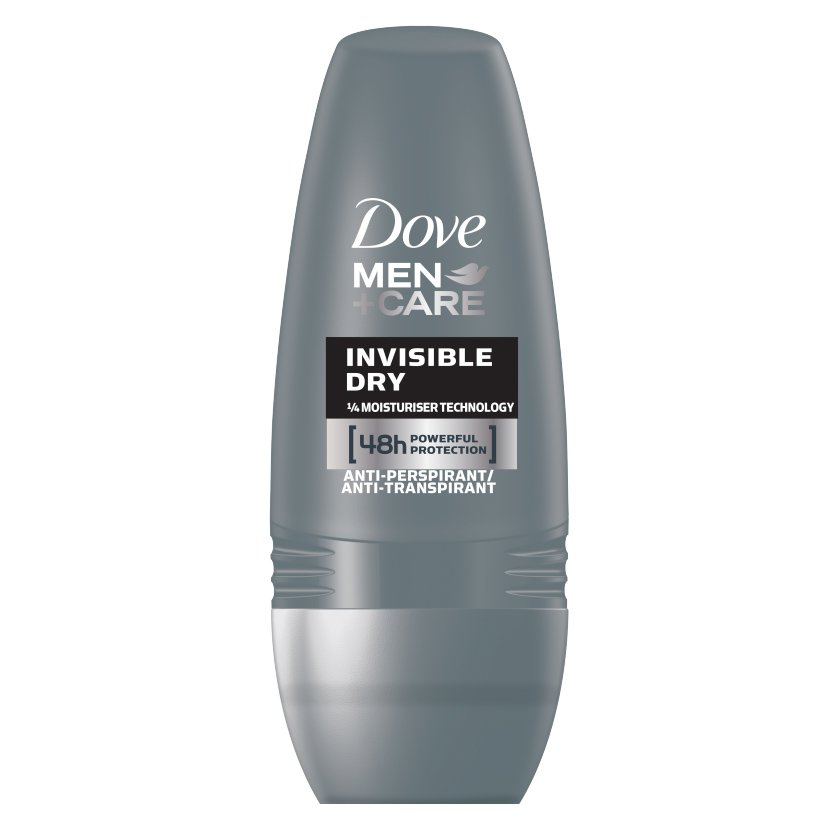 Dove Deo Roll On Men Care Invisible Dry Ανδρικό Αποσμητικό για Δυνατή Προστασία Κατά του Ιδρώτα & των Λευκών Σημαδιών 50ml
