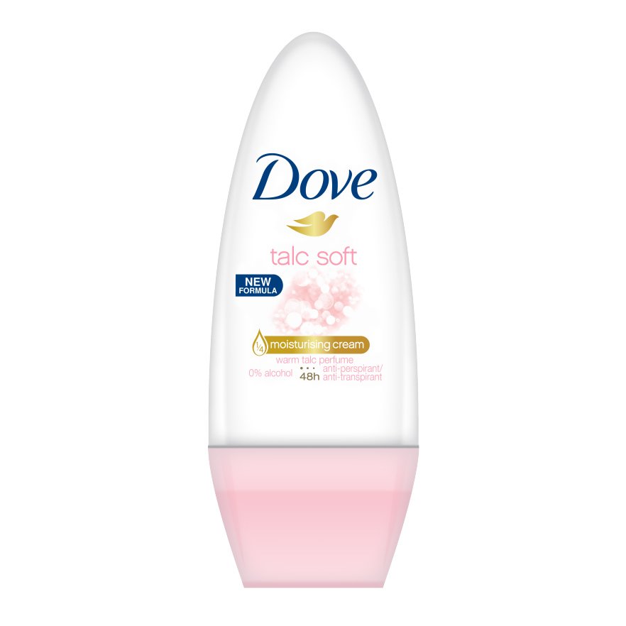 Dove Deo Roll On Talc Soft 48h Αποσμητικό 48ωρης Αντιιδρωτικής Προστασίας με Ευχάριστο Άρωμα Πούδρας 50ml