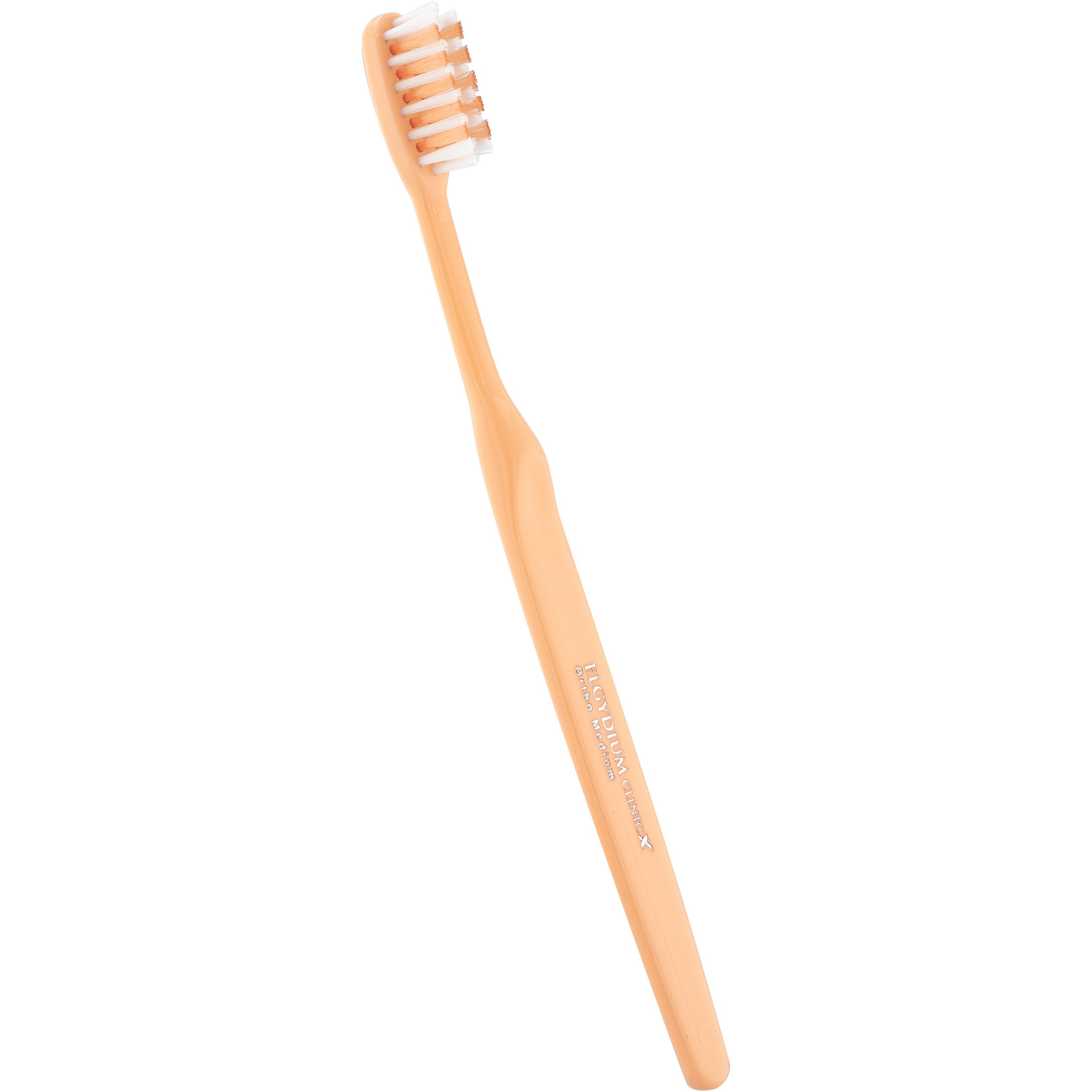 Elgydium Clinic Ortho-X Medium Toothbrush Χειροκίνητη Οδοντόβουρτσα Μέτριας Σκληρότητας Κατάλληλη για Καθαρισμό Ορθοδοντικών Μηχανισμών 1 Τεμάχιο - Κίτρινο