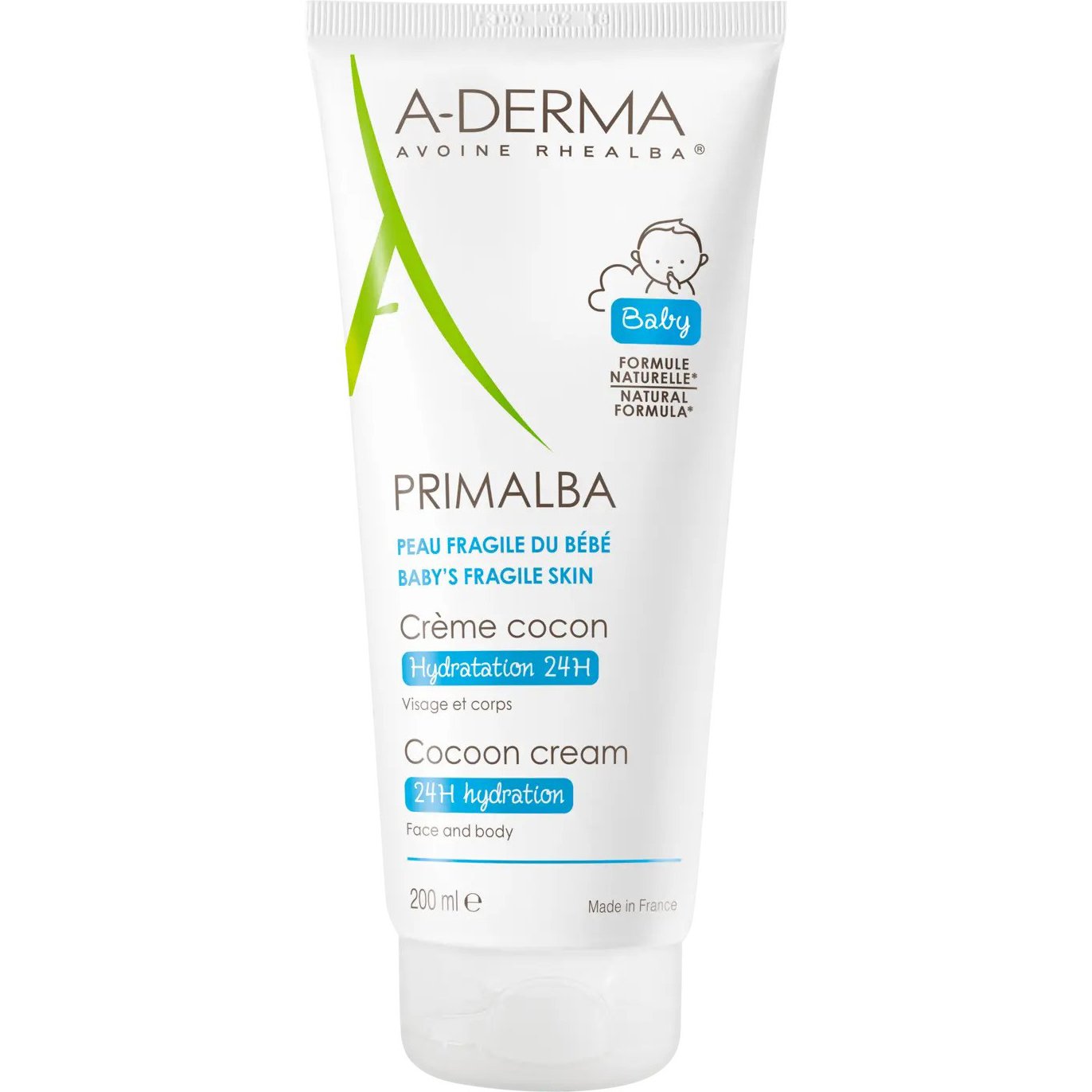 A-Derma Primalba Cocoon Cream 24H Hydration for Face & Body Βρεφική Ενυδατική Κρέμα Προσώπου - Σώματος 200ml