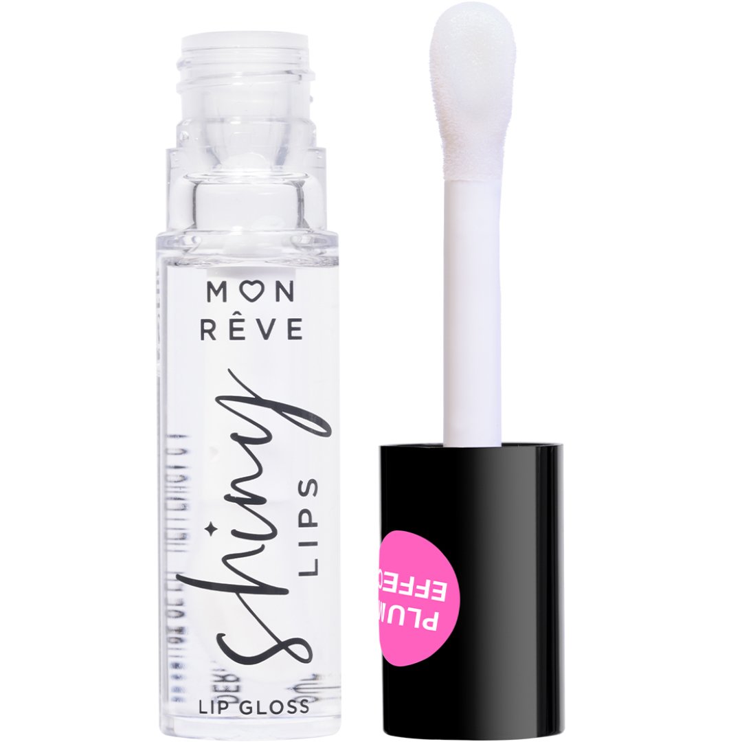 Mon Reve Mon Reve Shiny Lips Ενυδατικό, Ultra-Shiny Lip Gloss Plump Effect Μεγάλης Διάρκειας για Έξτρα Όγκο 8ml - 09 Clear Volume