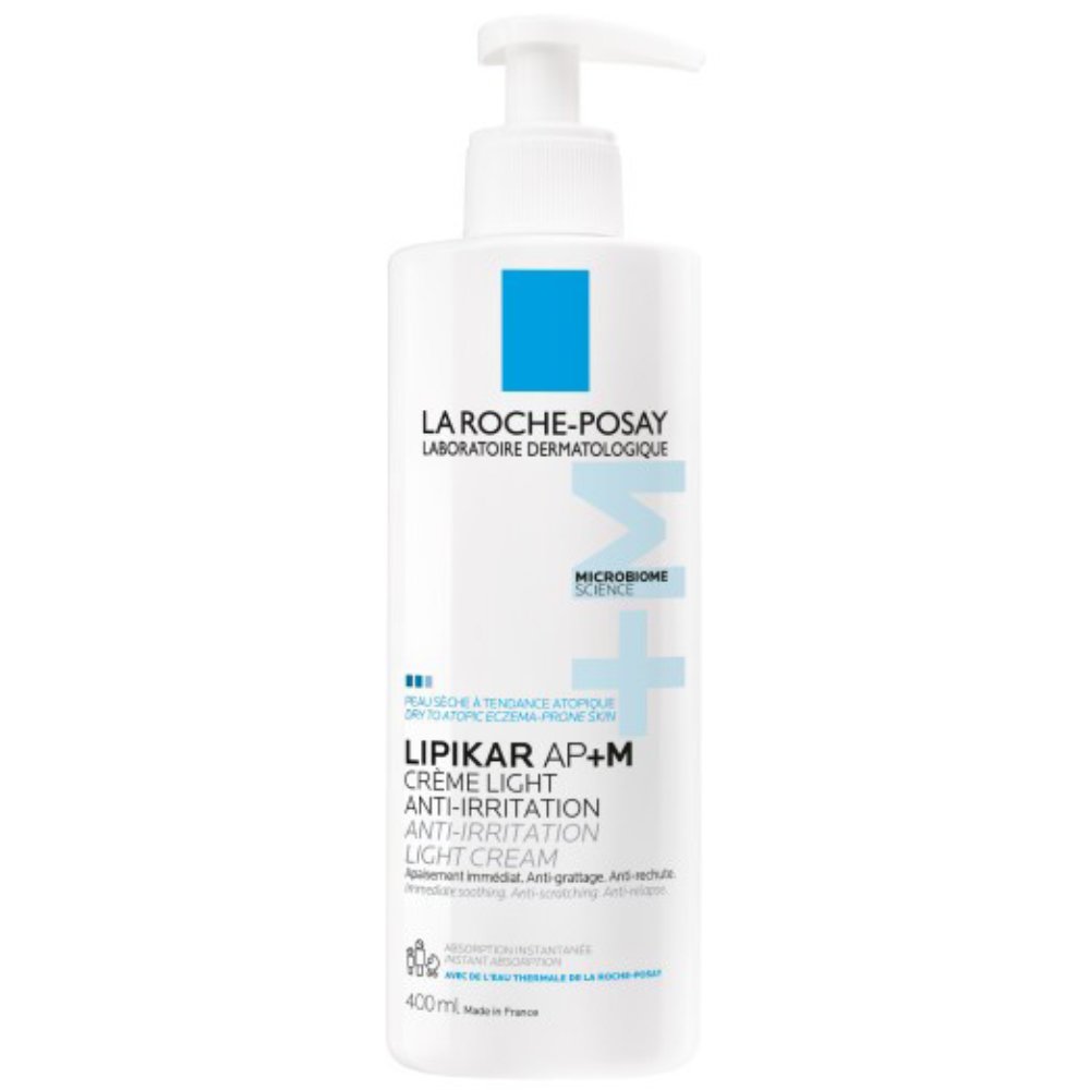 La Roche-Posay Microbiome Lipikar AP+M Anti-Irritation Light Cream Ενυδατική Μαλακτική Κρέμα για Ξηρό Δέρμα με Τάση Ατοπίας με Αντλία 400ml