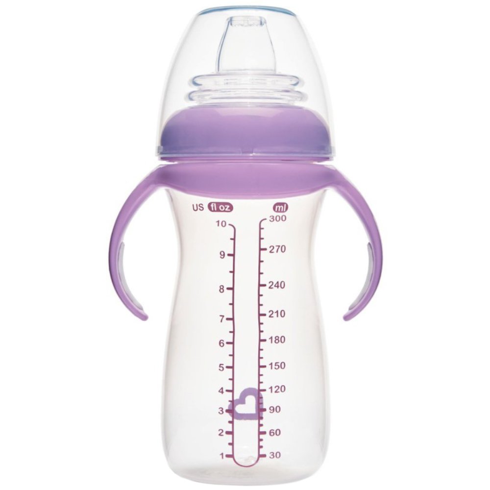 Munchkin Gentle Transition Baby's First Sippy Spill-Proof Antifuite Cup 6m+ Εκπαιδευτικό Ποτηράκι με Χερούλια 300ml - Lila