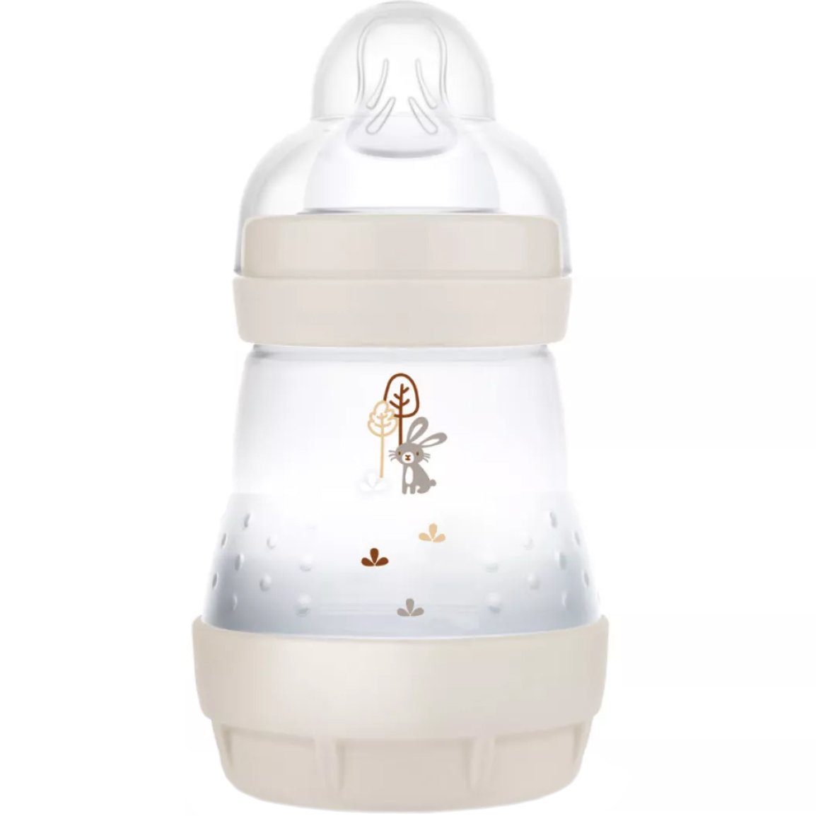 Mam Mam Easy Start Anti-Colic Plastic Bootle 0m+ Μπιμπερό Πολυπροπυλενίου με Θηλή Σιλικόνης Αργής Ροής & Σύστημα Κατά των Κολικών 160ml, Κωδ 350SUc - Κρεμ 2