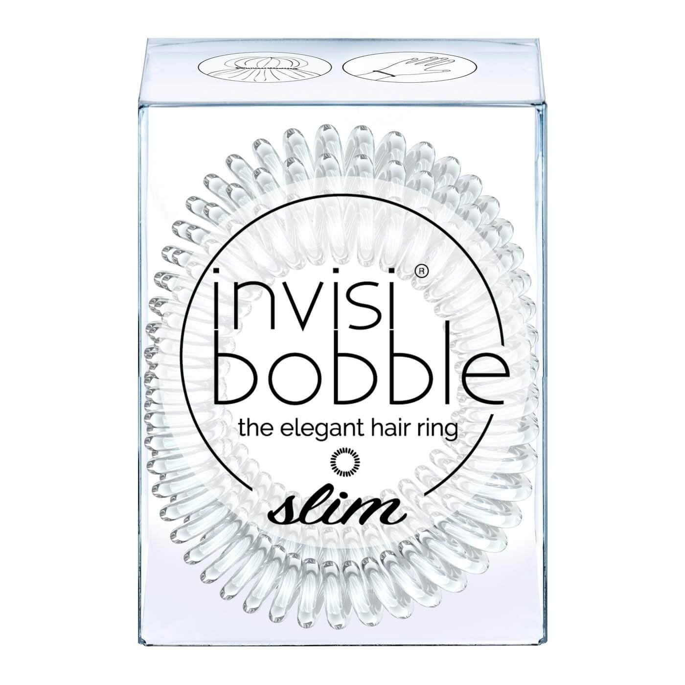 Invisibobble Slim Crystal Clear Λαστιχάκι Μαλλιών 3 Τεμάχια