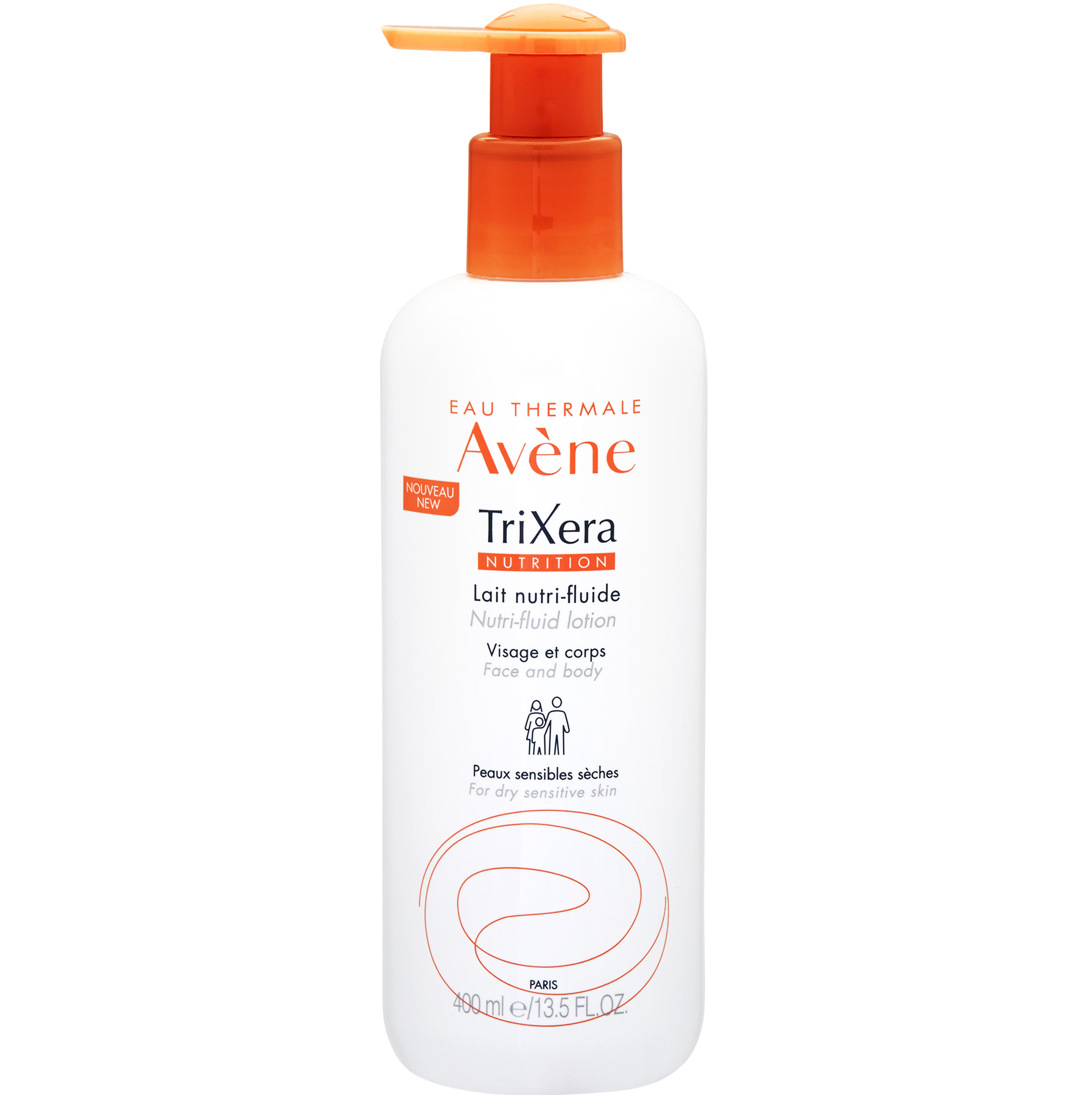 Avene Trixera Nutrition Lait Nutri-Fluide Λεπτόρρευστο Θρεπτικό Γαλάκτωμα για την Ενυδάτωση του Ευαίσθητου Ξηρού Δέρματος 400ml